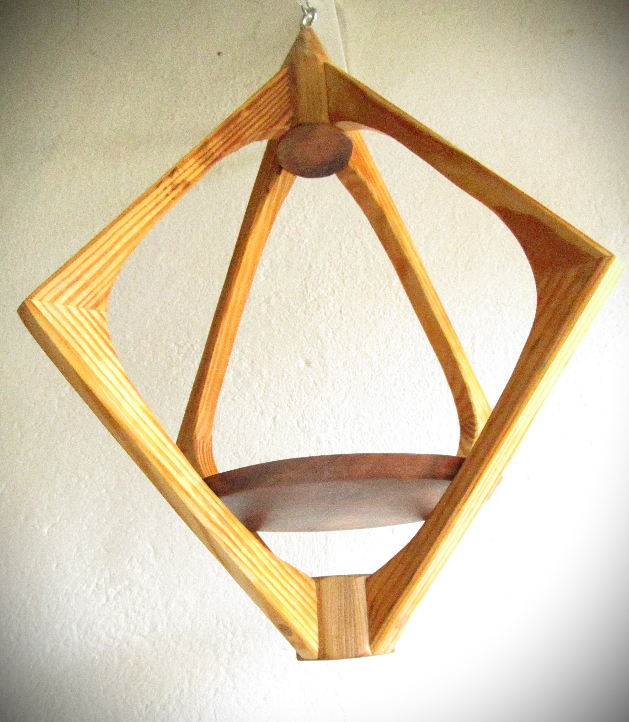 Suspension Bois 3 essences - H59cm x L45cm - S007