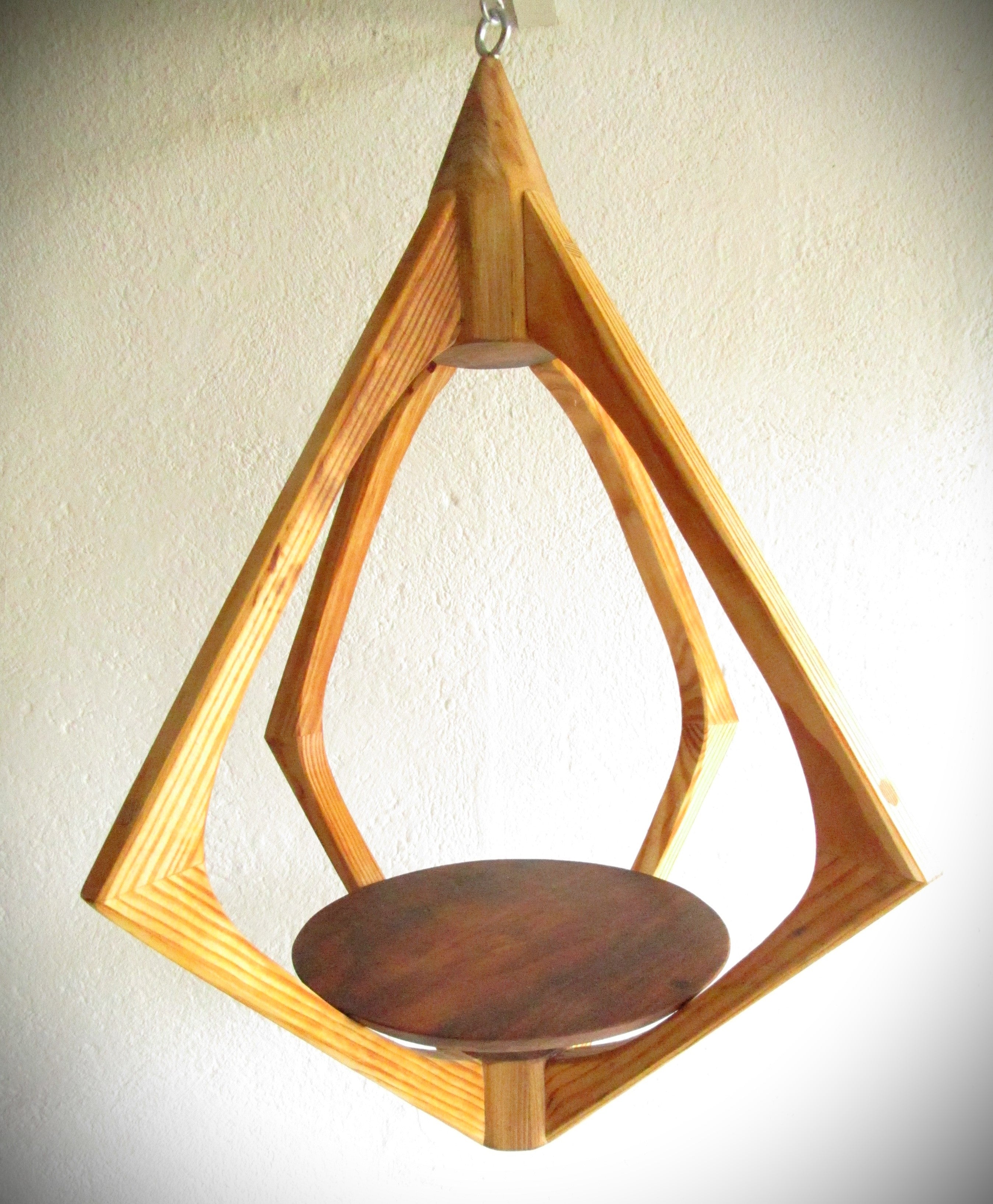 Suspension Bois 3 essences - H59cm x L45cm - S007