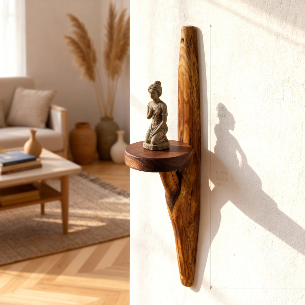 Etagère murale arborescente 1 plateau - H42cm - EA1 Souffle des Bois