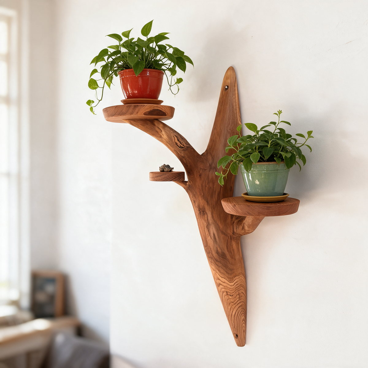 Etagère murale arborescente 1 plateau - H58cm x L33cm - EA21 Souffle des Bois