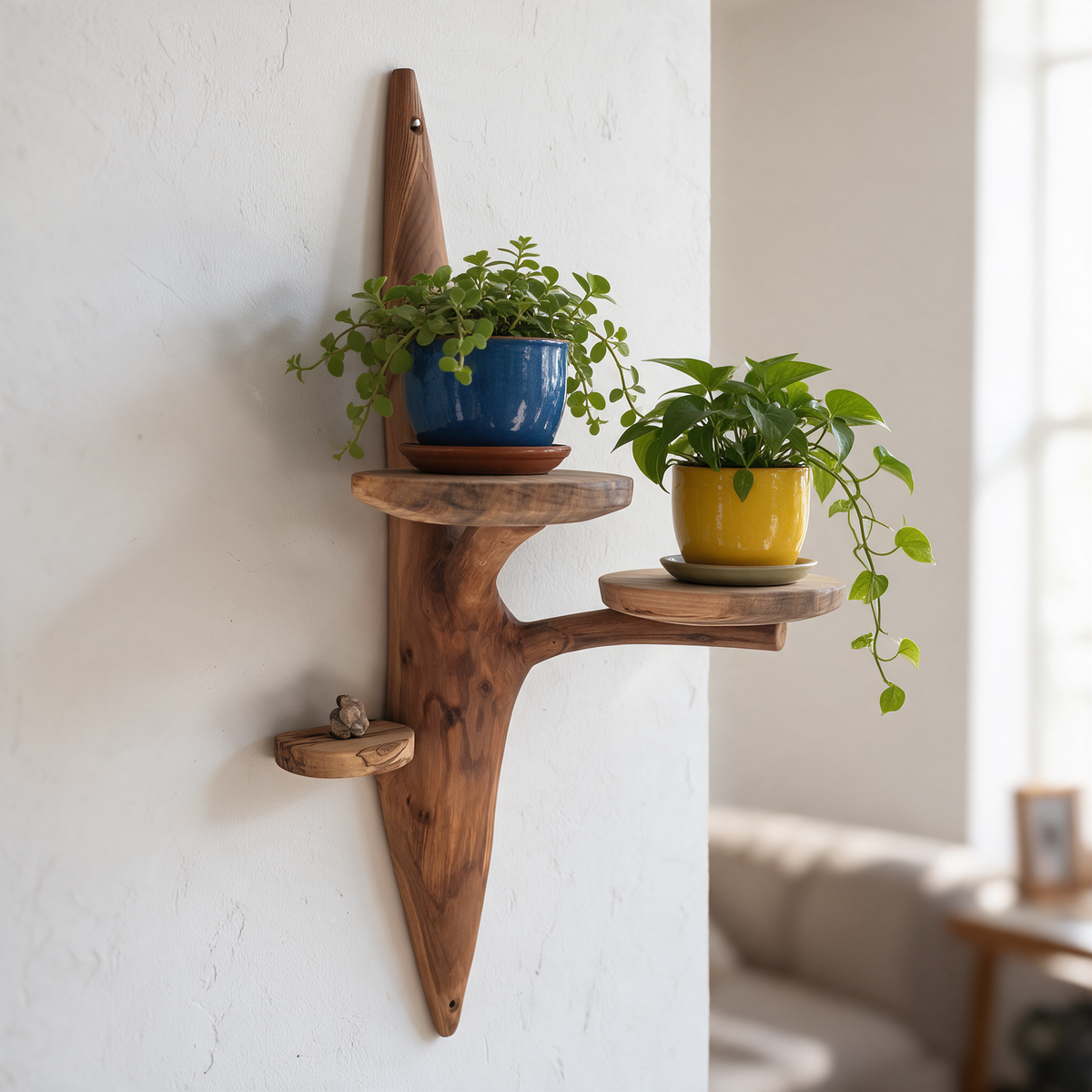 Etagère murale arborescente 3 plateaux - H67cm x L30cm - EA23 Souffle des Bois