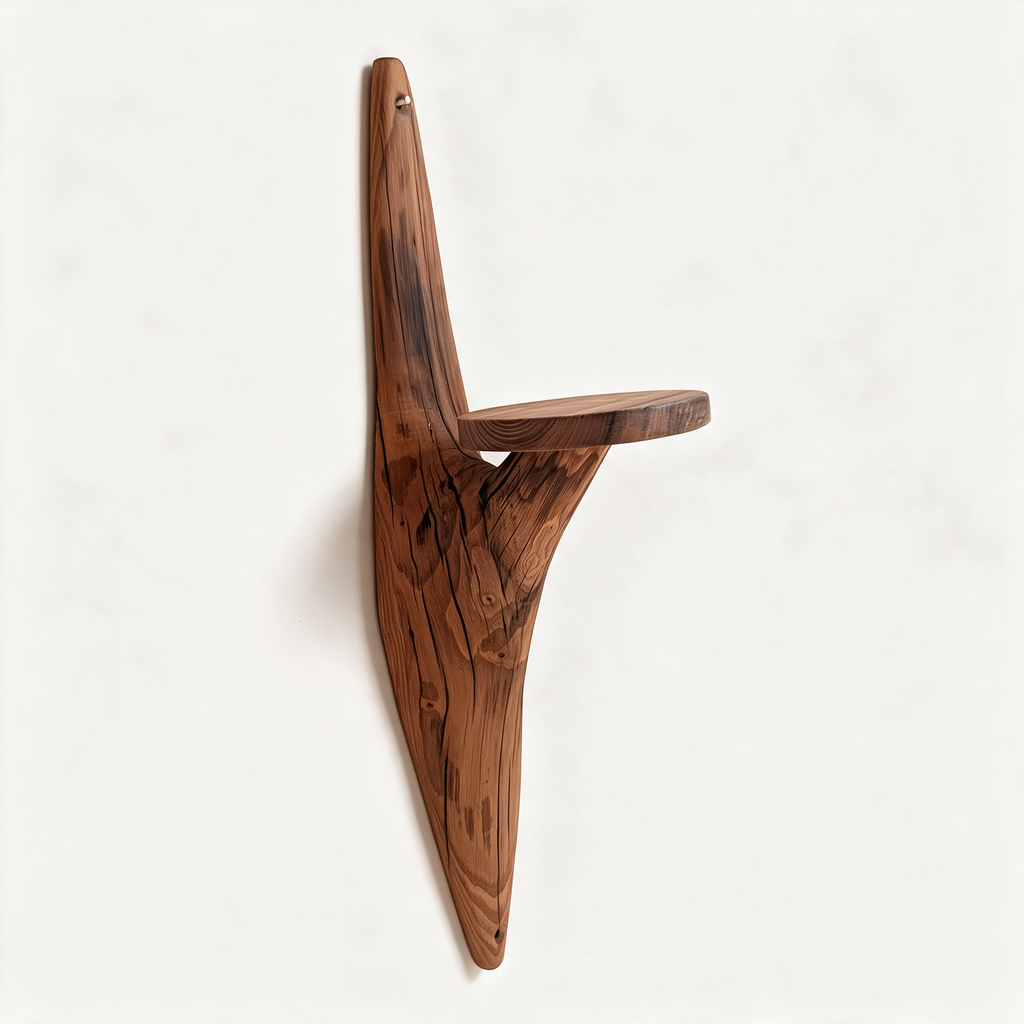 Etagère murale arborescente 1 plateau - H54cm x L13cm - EA24 Souffle des Bois