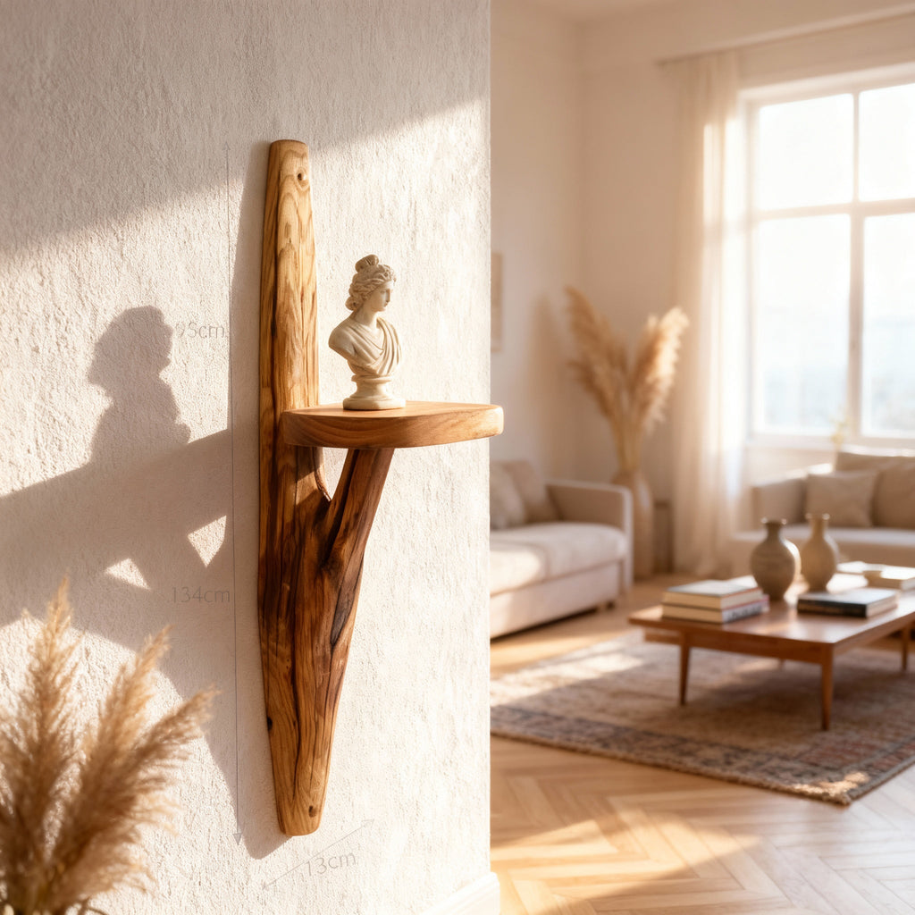 Etagère murale arborescente 1 plateau - H44cm - EA2 Souffle des Bois
