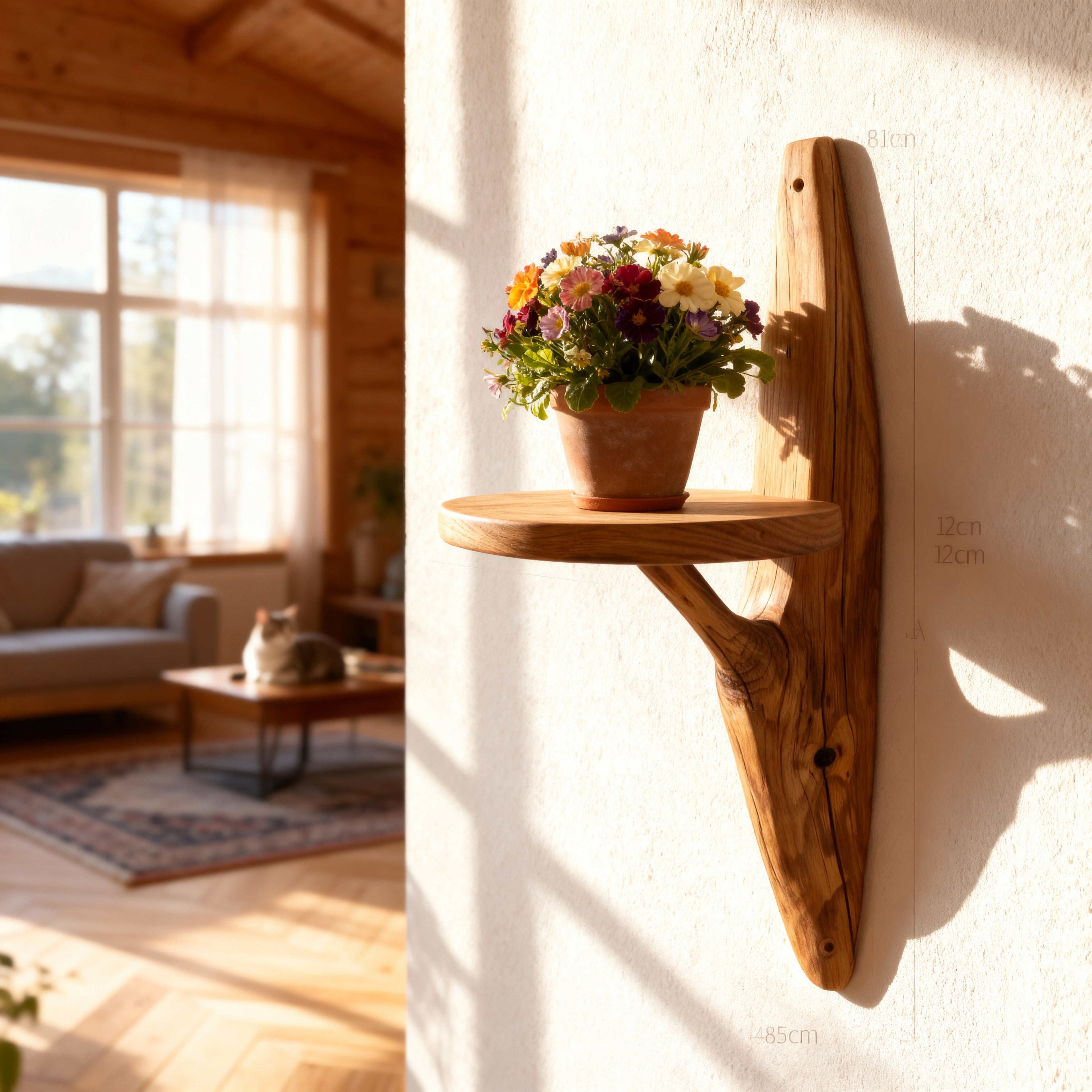 Etagère murale arborescente 1 plateau - H41cm - EA4