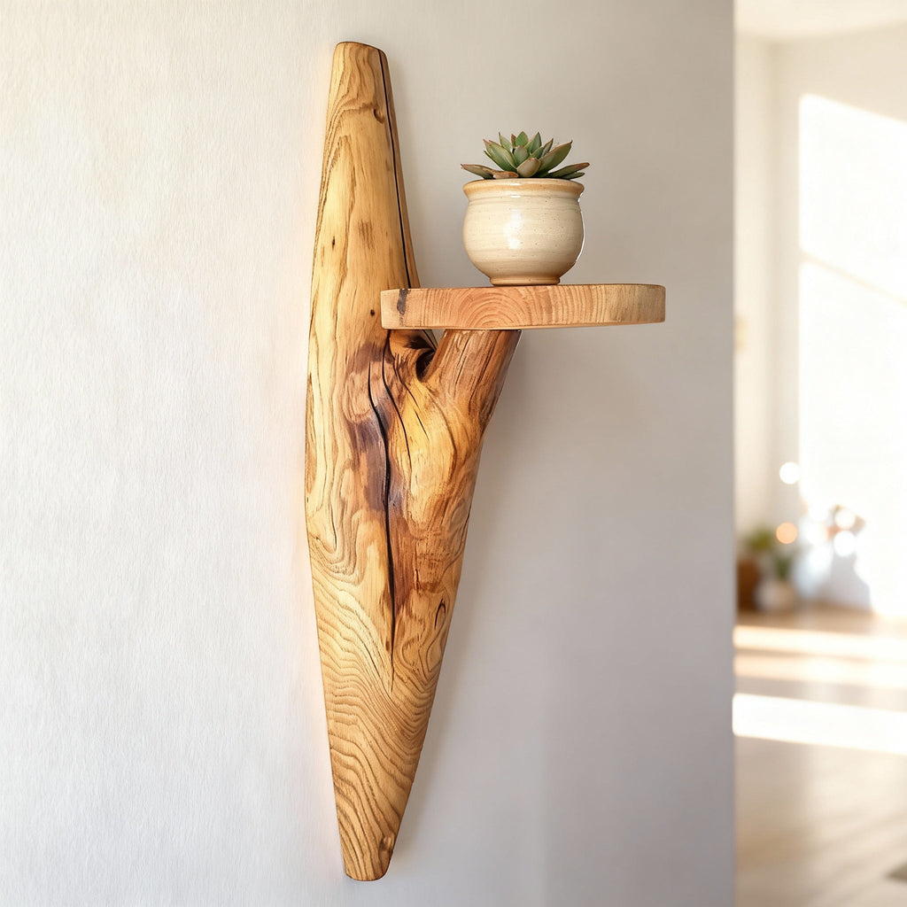 Etagère murale arborescente 1 plateau - H56cm - EA6 Souffle des Bois