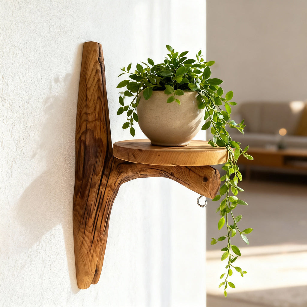 Etagère murale arborescente 1 plateau - H44cm - EA7 Souffle des Bois