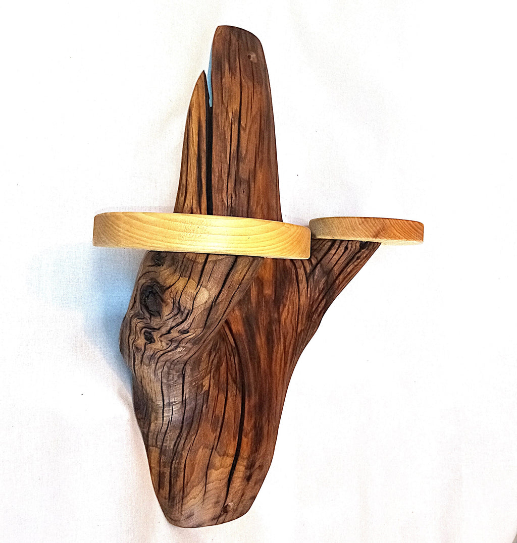 Etagère murale arborescente 2 plateaux - H53cm - EA8 Souffle des Bois