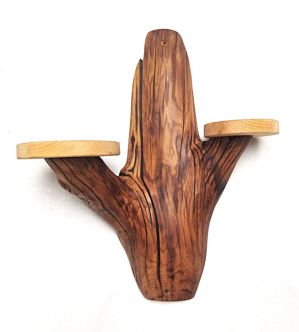 Etagère murale arborescente 2 plateaux - H53cm - EA8 Souffle des Bois