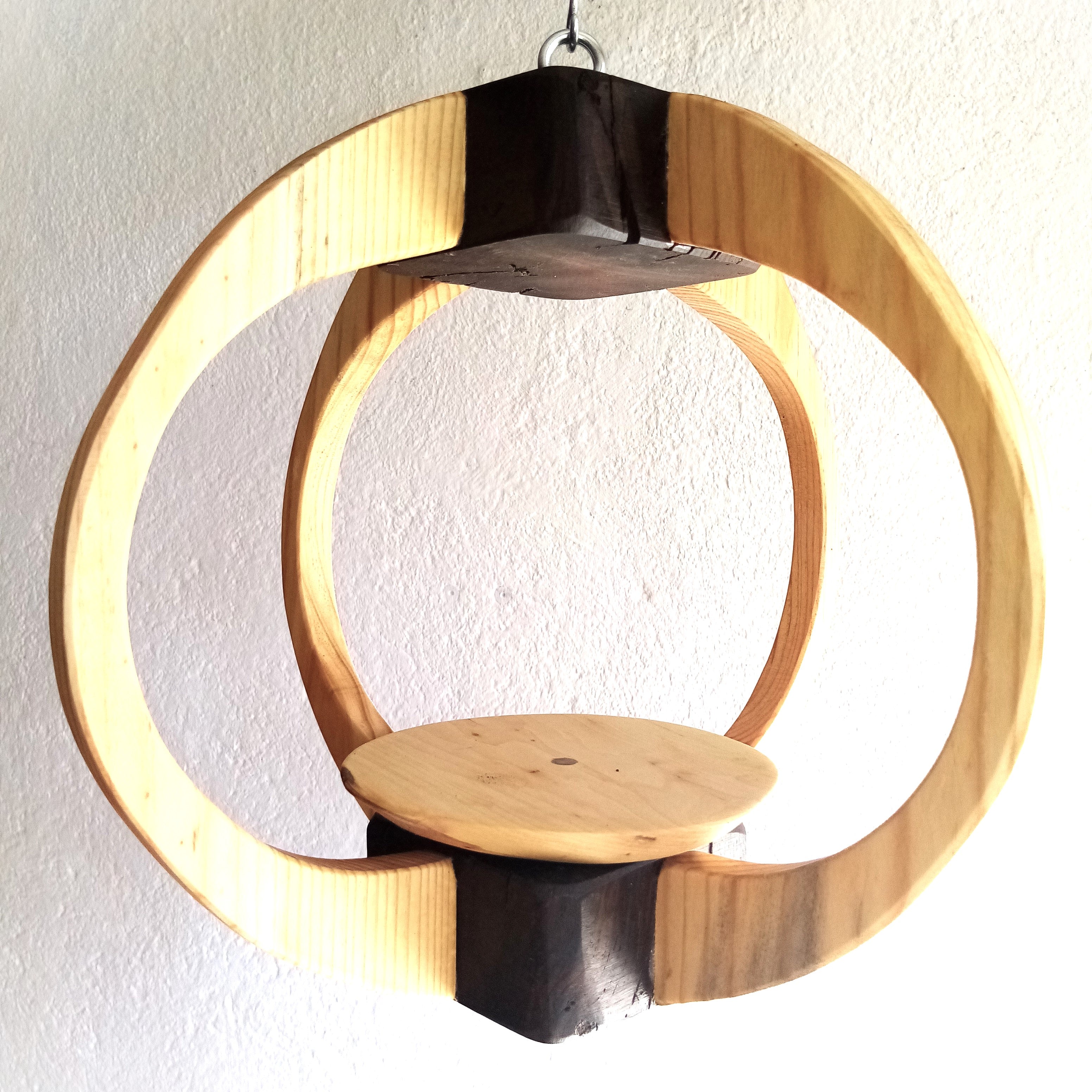 Suspension pour Plantes en Bois Design - H32cm x L34cm - S021