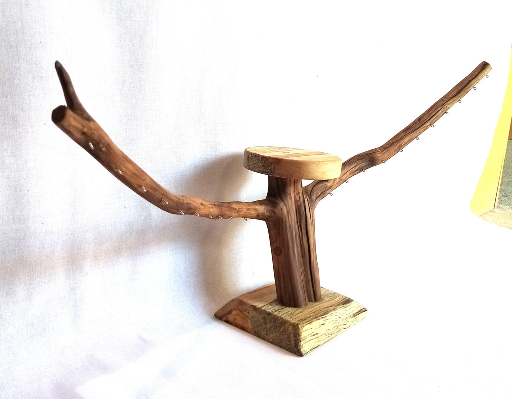 Porte boucles d'oreilles sur pied - 21 attaches- Largeur 76cm - Hauteur MAX 35cm