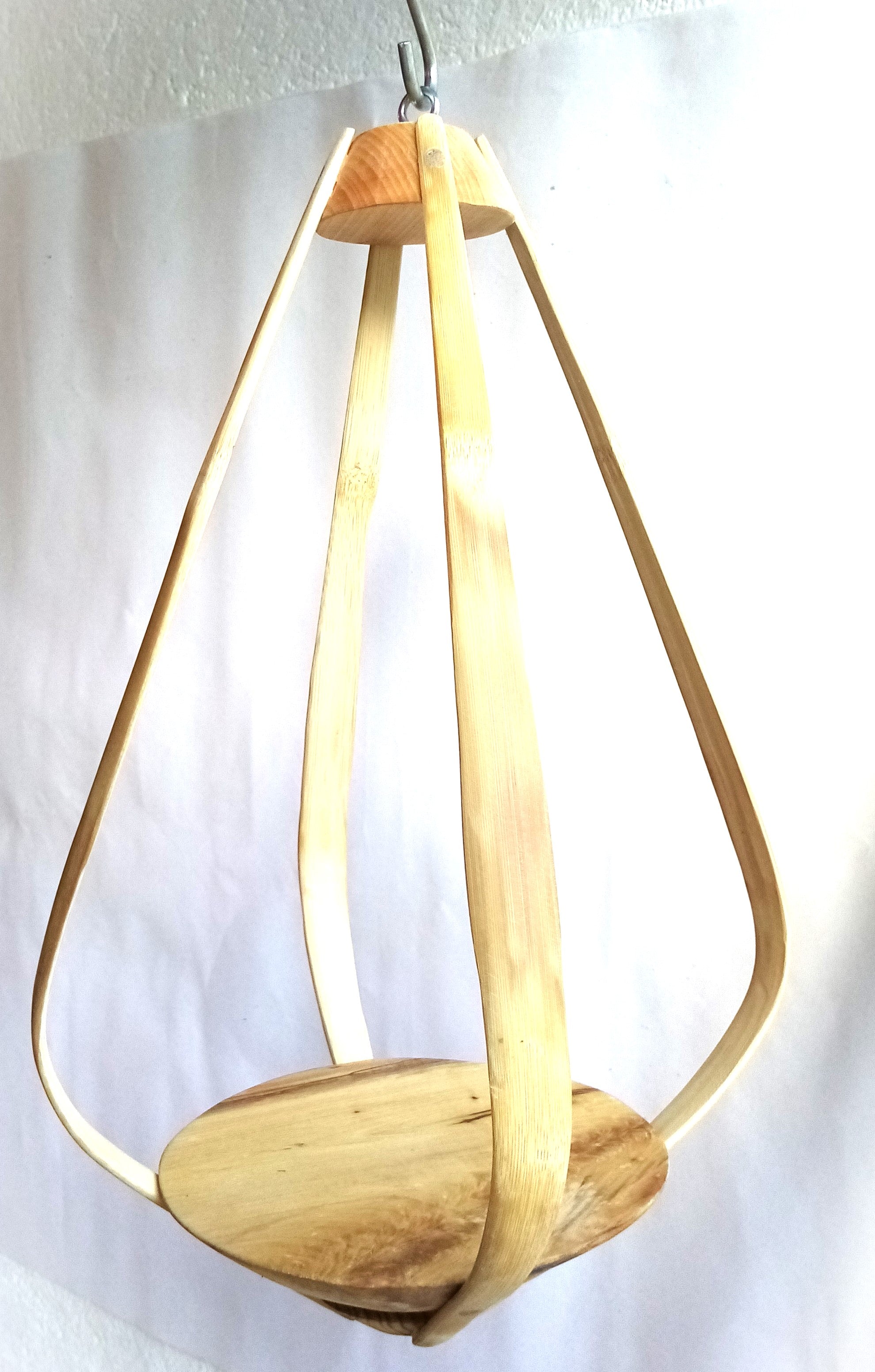 Suspension pour Plantes en Bambou Design  - H45cm x L28cm - S022