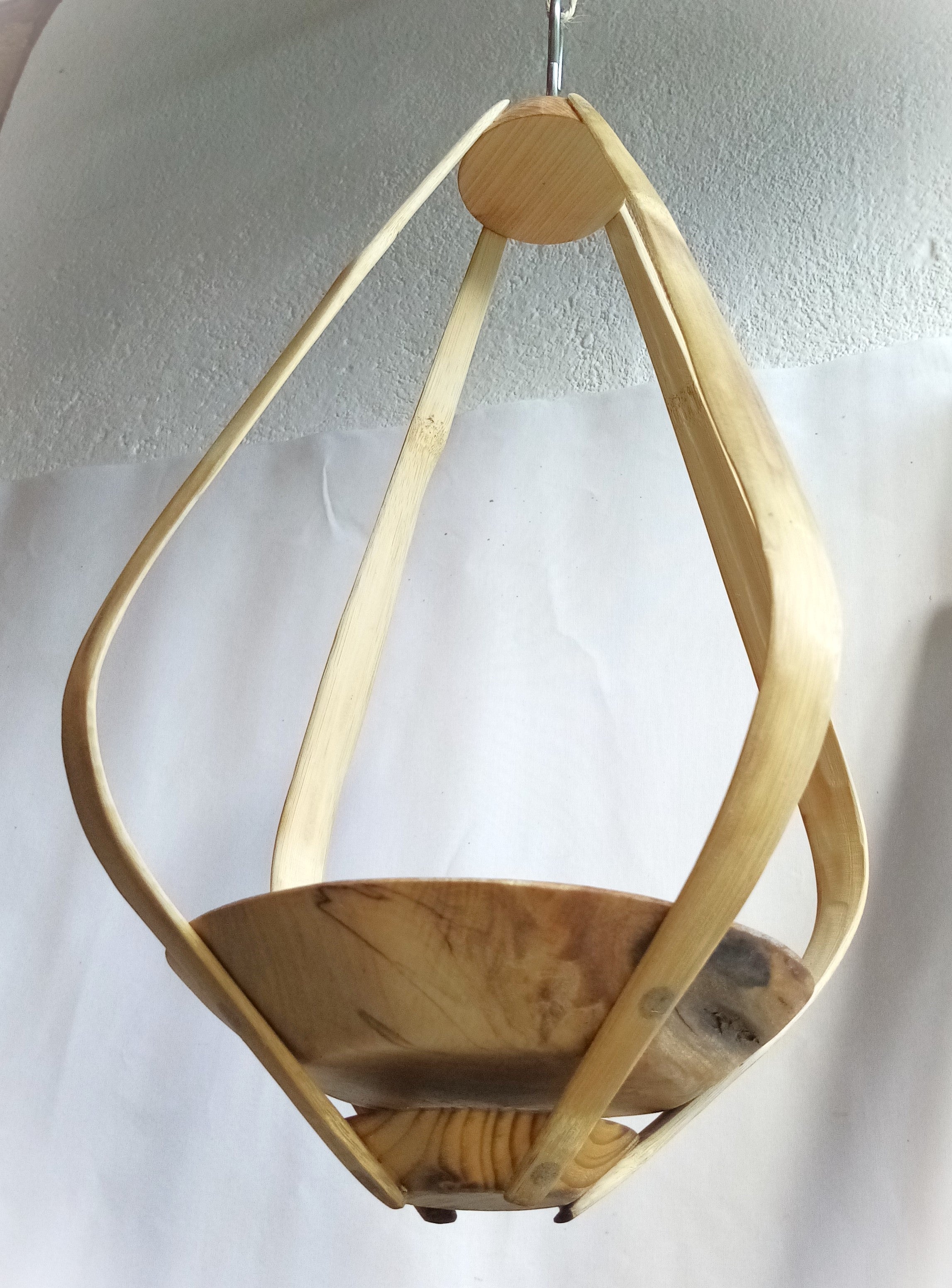 Suspension pour Plantes en Bambou Design  - H45cm x L28cm - S022