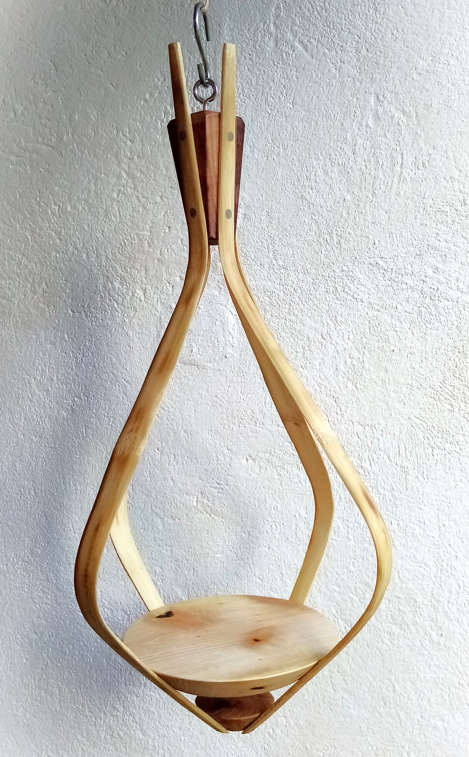 Suspension pour Plantes en Bambou Design  - H66cm x L35cm - S020