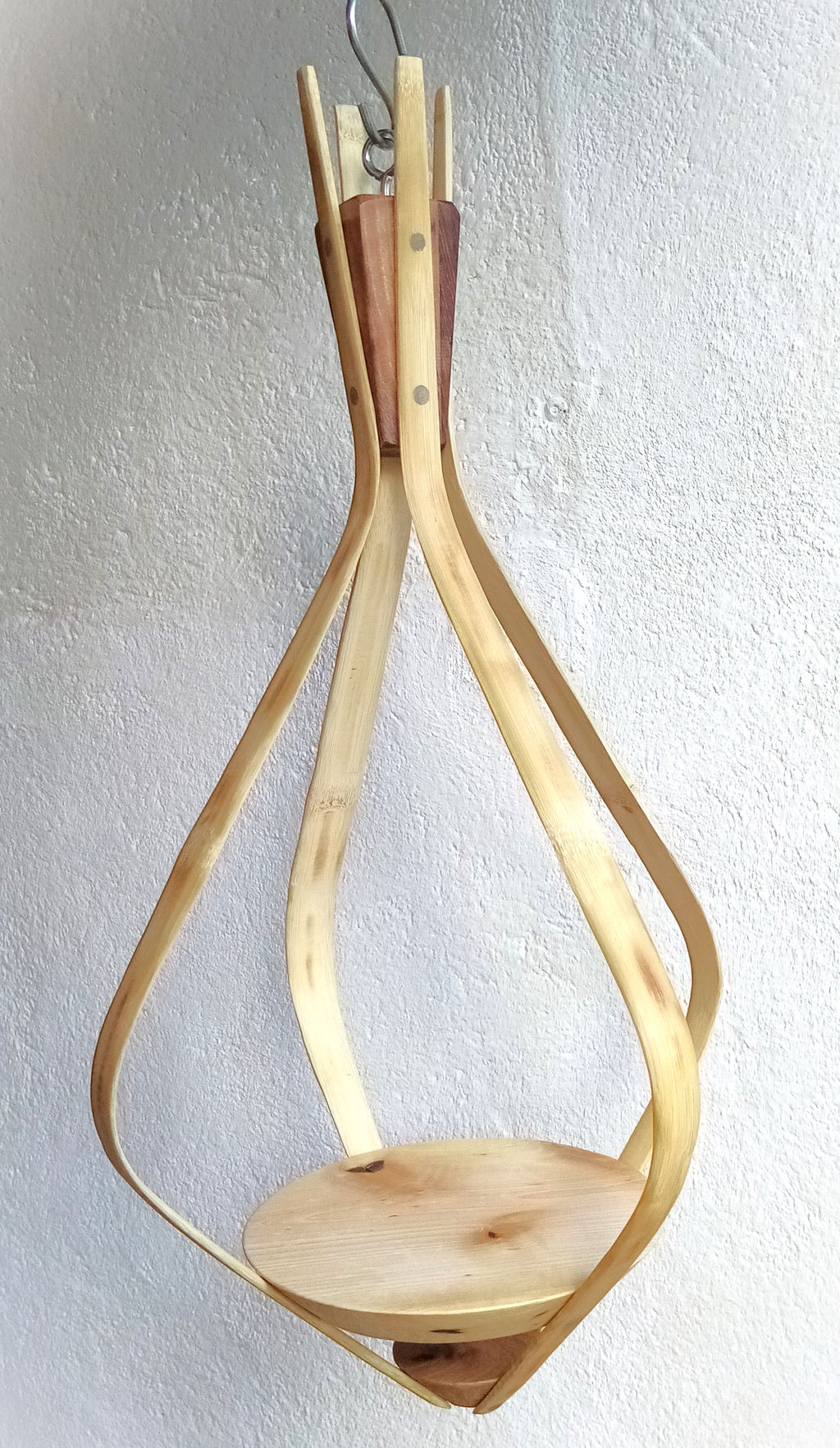 Suspension pour Plantes en Bambou Design  - H66cm x L35cm - S020