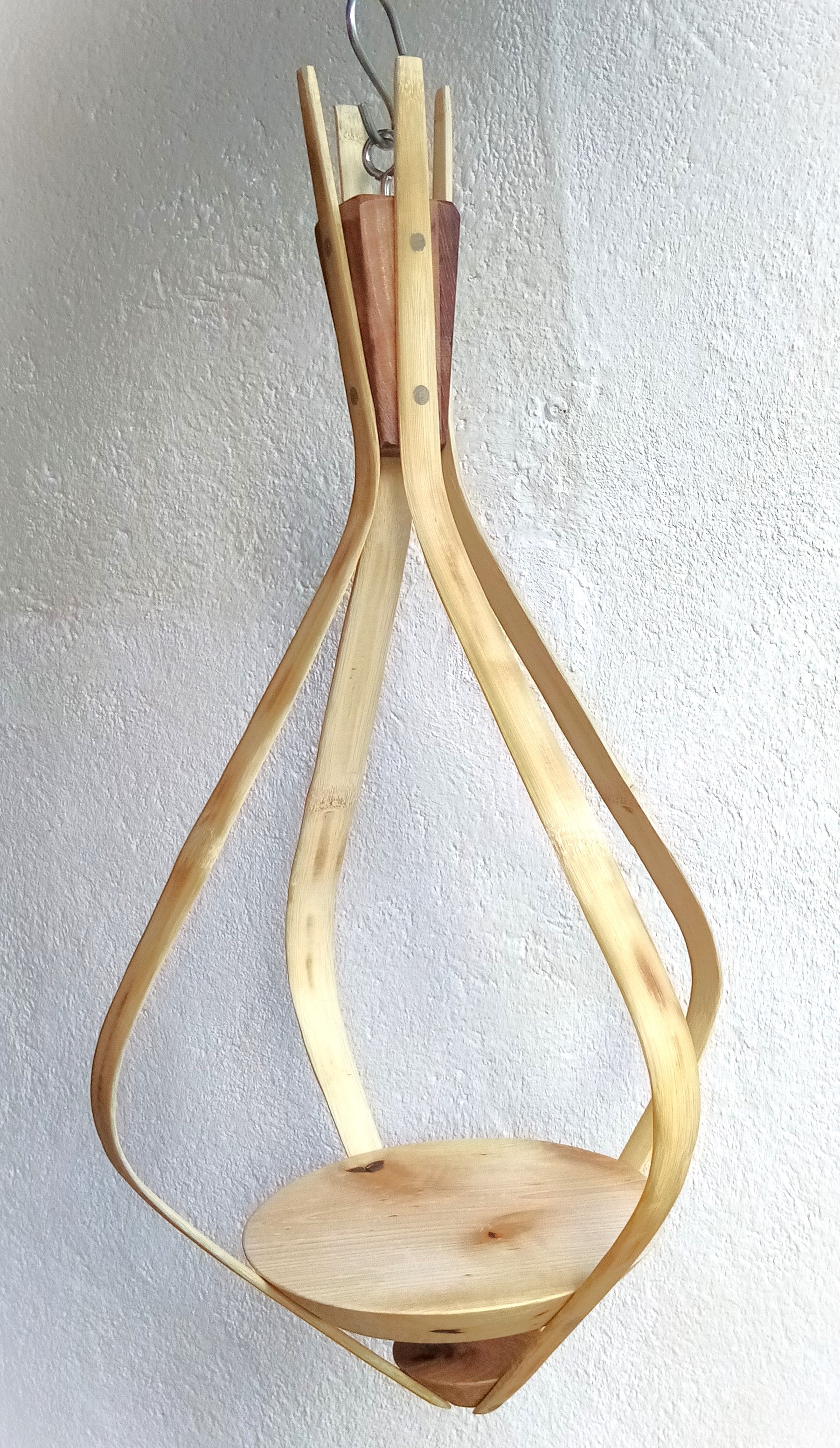 Suspension pour Plantes en Bambou Design  - H66cm x L35cm - S020