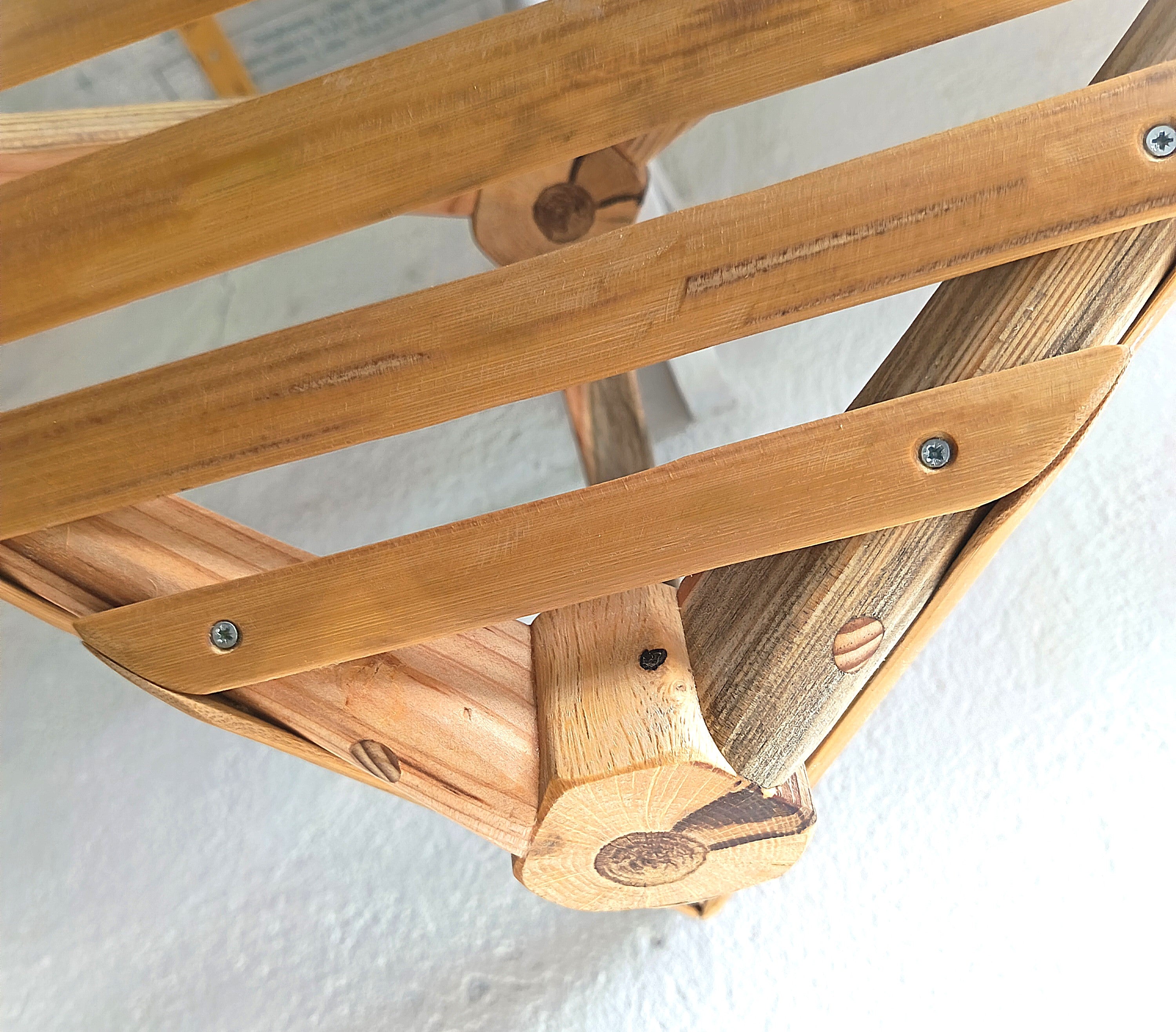 Corbeille à Fruits Suspendue Artisanale en Bambou et Bois Massif - H34cm x L55cm