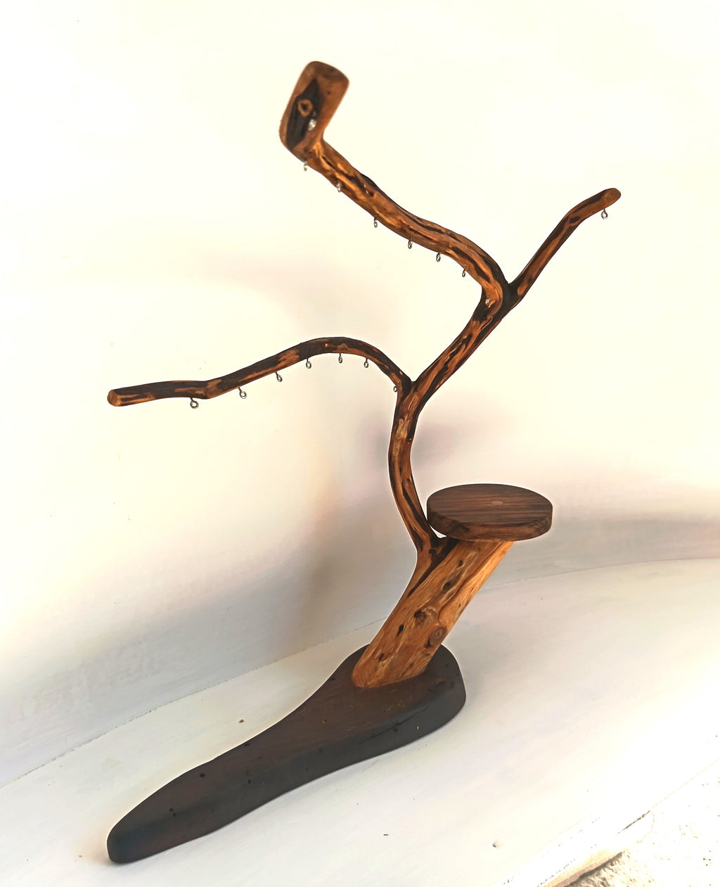 Support pour boucles d'oreilles sur pied - 16 attaches- Largeur 35cm - Hauteur 37cm Souffle des Bois
