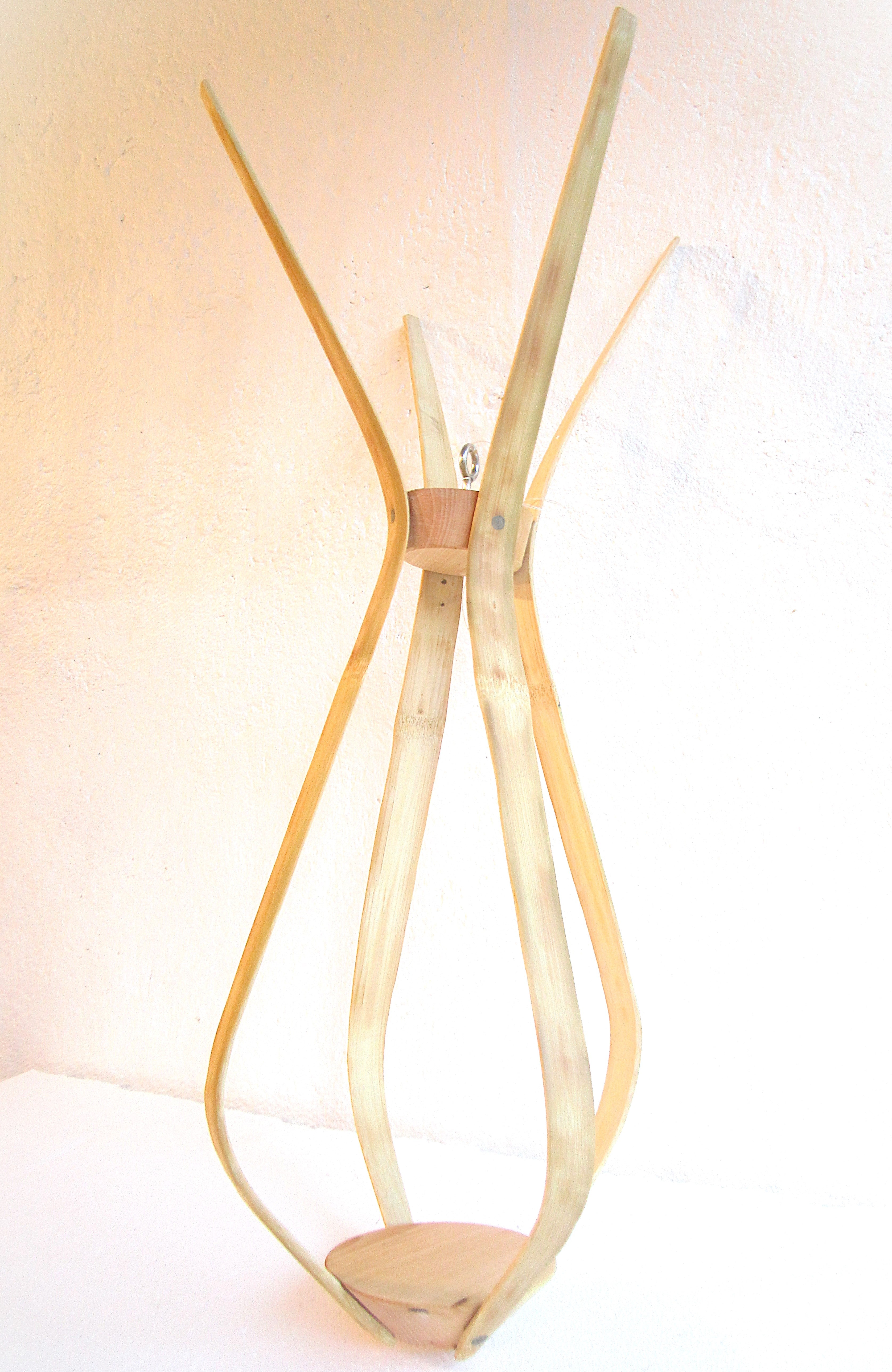 Suspension pour plantes en Bambou Design - H68cm x L30cm - S024