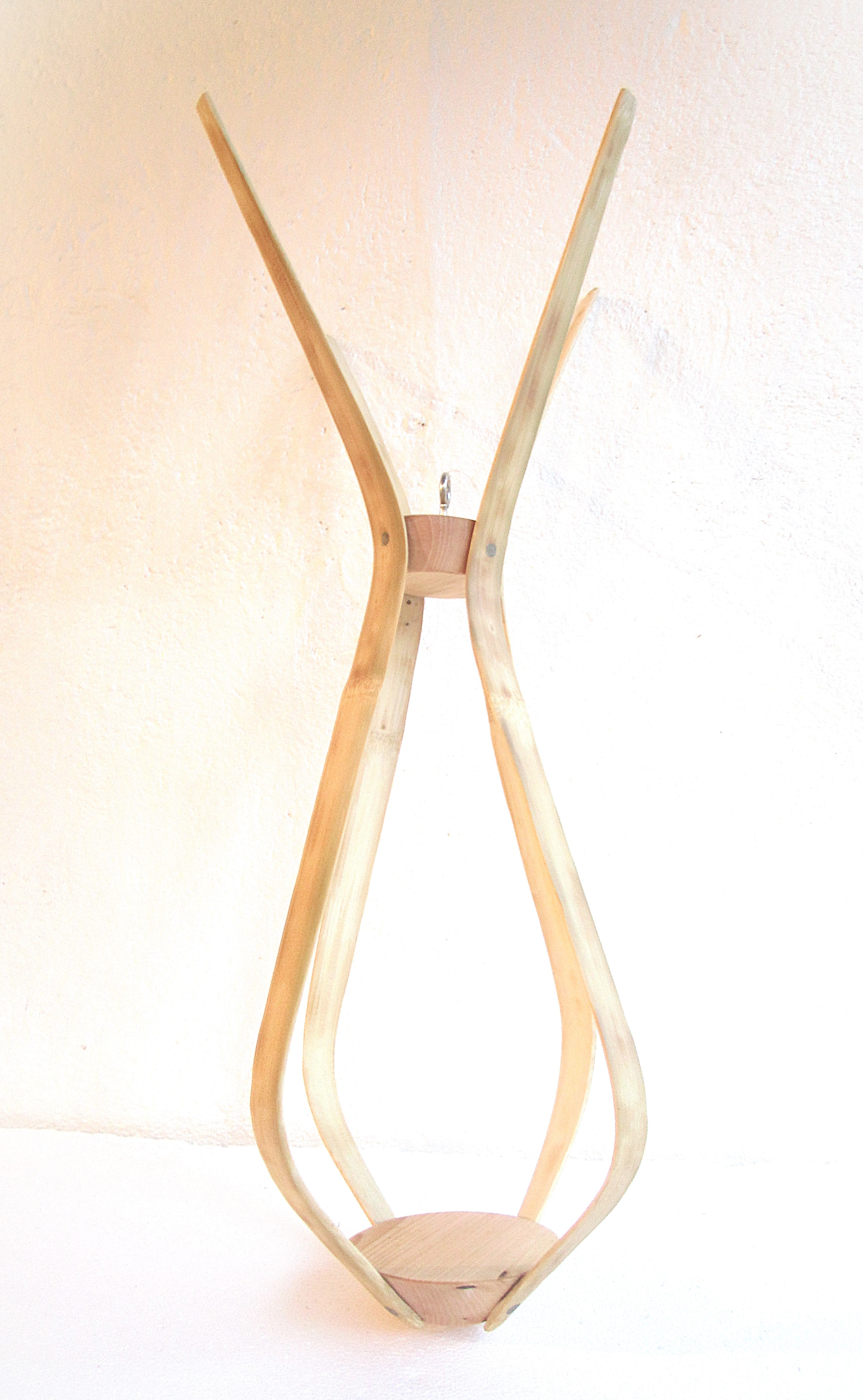 Suspension pour plantes en Bambou Design - H68cm x L30cm - S024