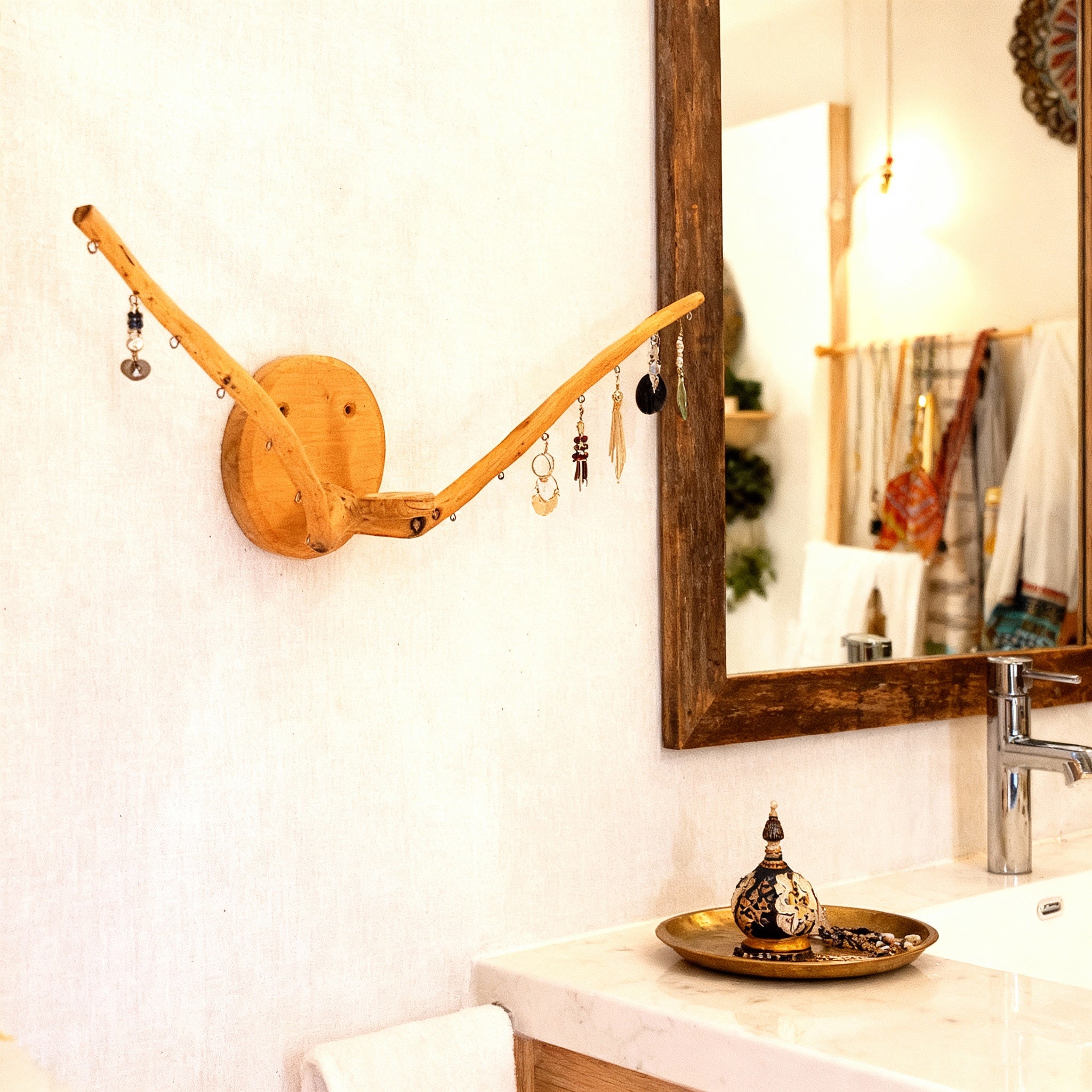 Rangement boucles d'oreilles mural - 14 attaches