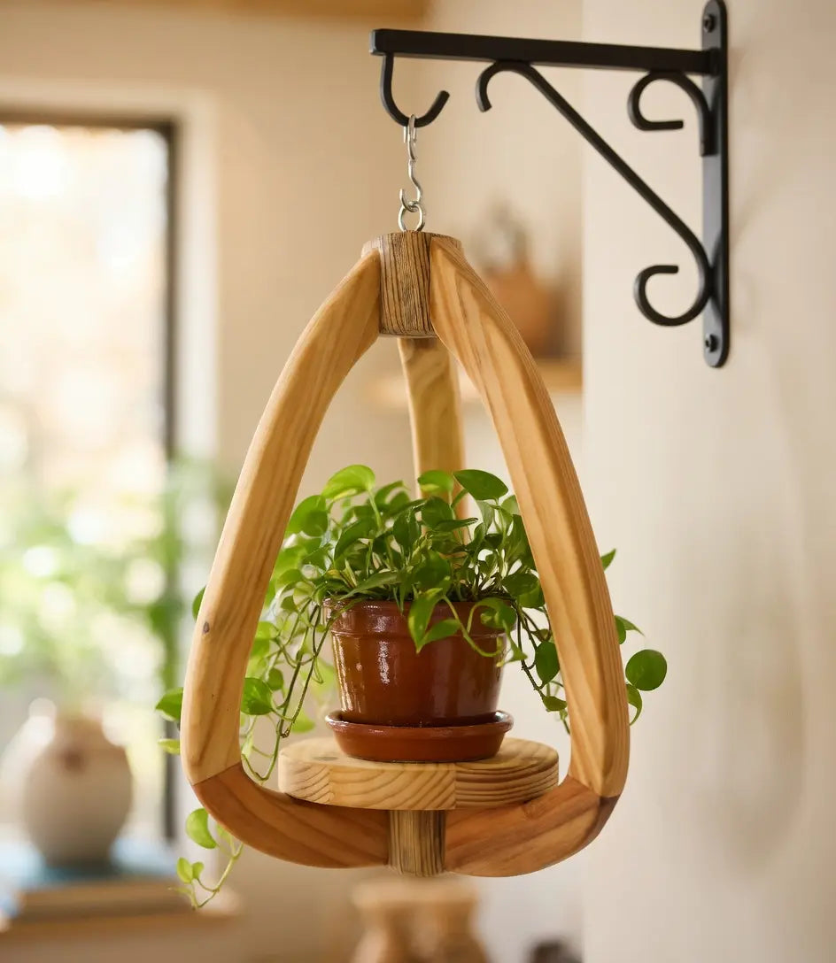 Suspension pour Plantes en Bois Design - H26cm x L20cm - S004 Souffle des Bois