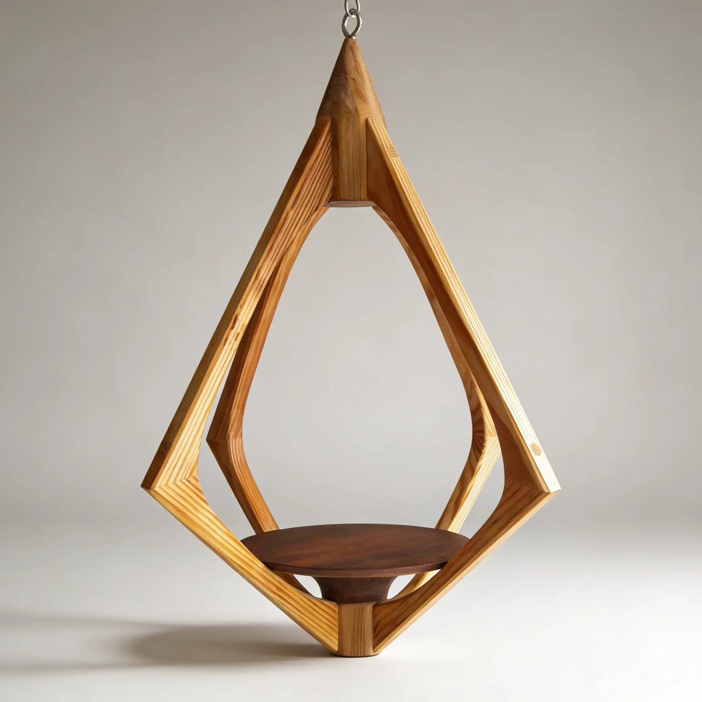 Suspension pour Plantes en Bois Design - H59cm x L45cm - S007 Souffle des Bois