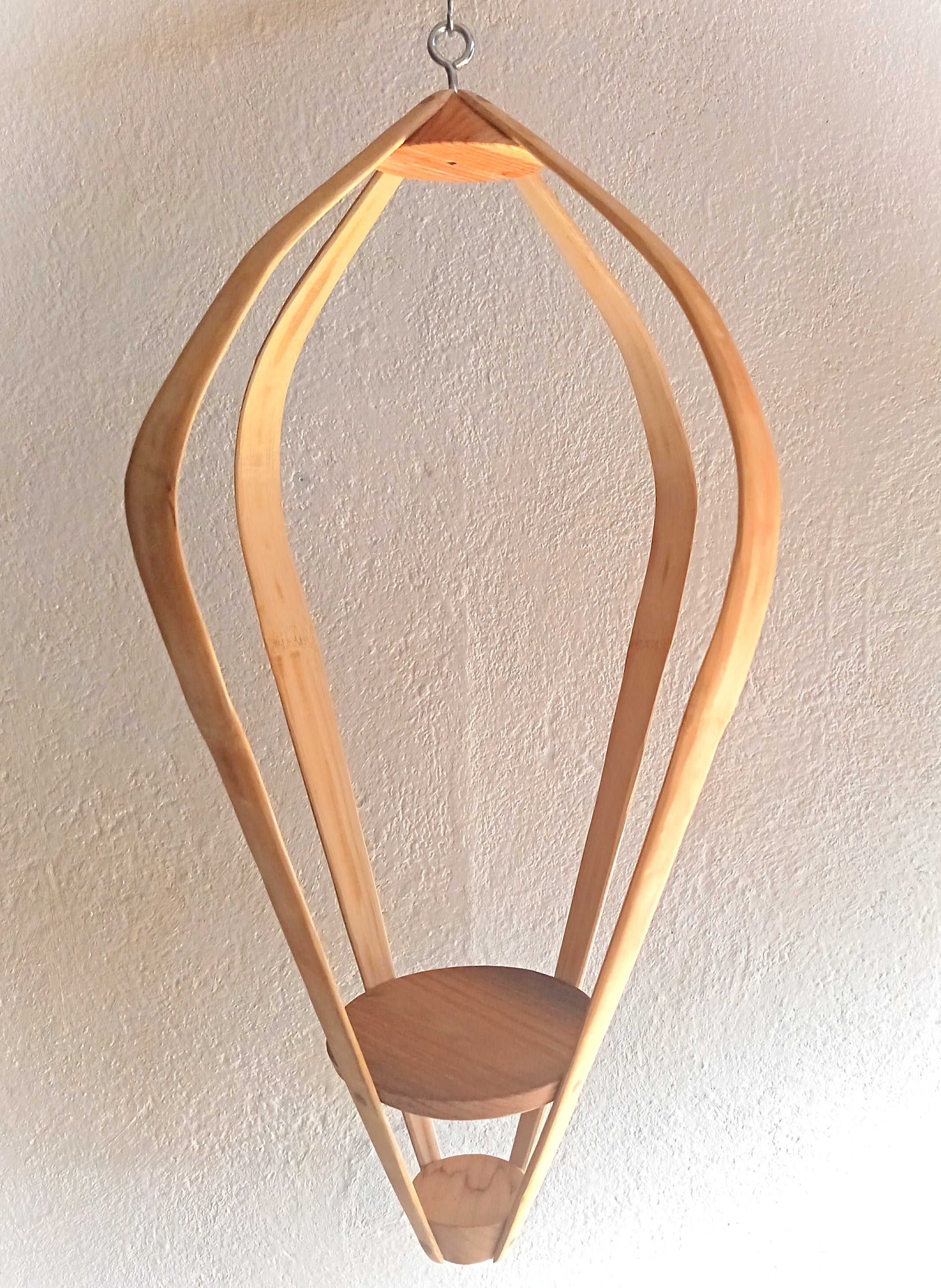 Suspension pour Plantes en Bois Design - H66cm x L37cm - S025