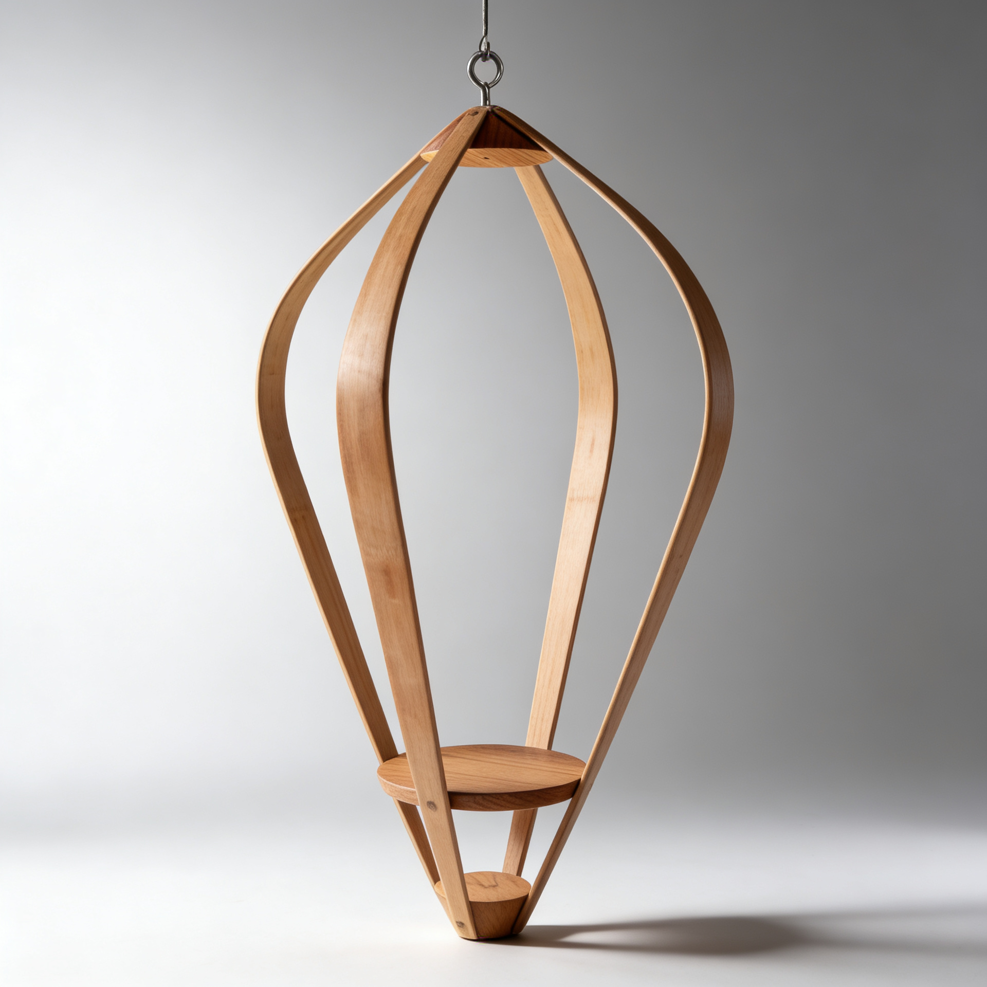 Suspension pour Plantes en Bois Design - H66cm x L37cm - S025 Souffle des Bois