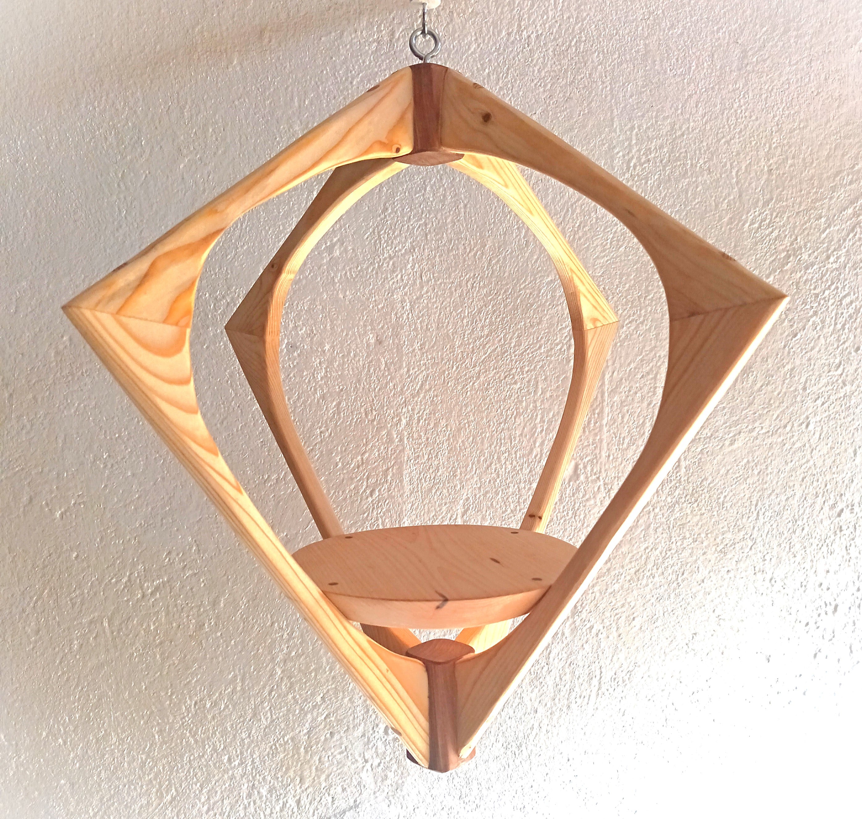 Suspension pour Plantes en Bois Design - H57cm x L54cm - S026