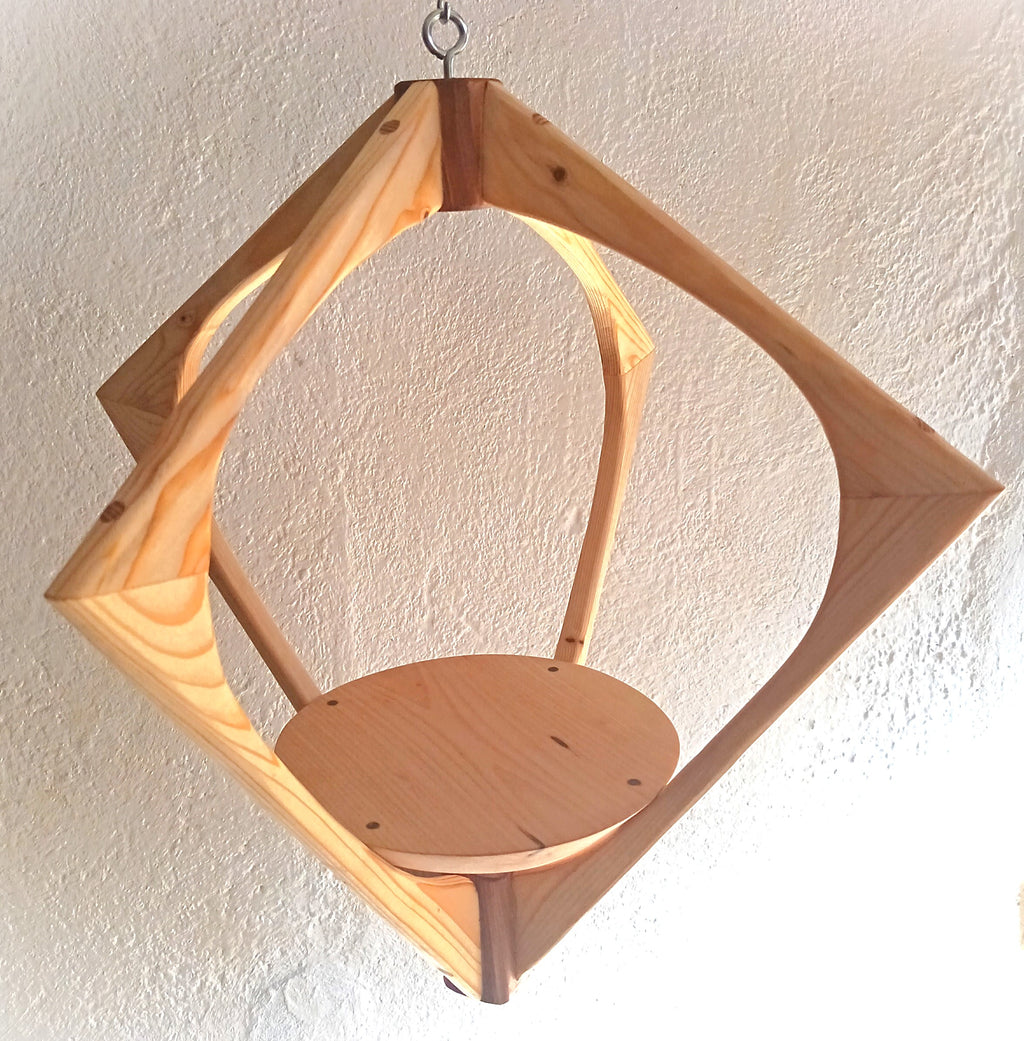 Suspension pour Plantes en Bois Design - H57cm x L54cm - S026