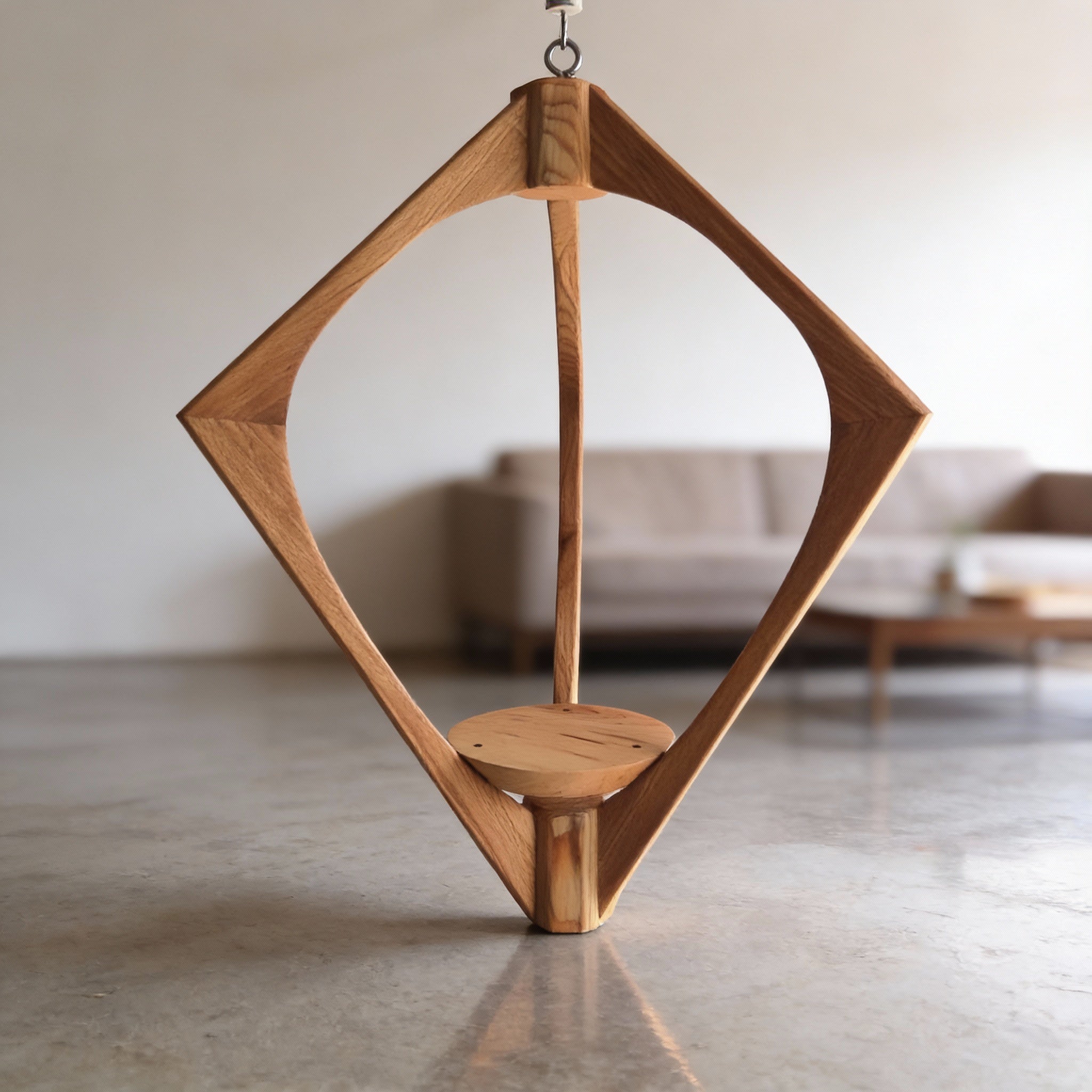 Suspension pour Plantes en Bois Design - H59cm x L42cm - S028