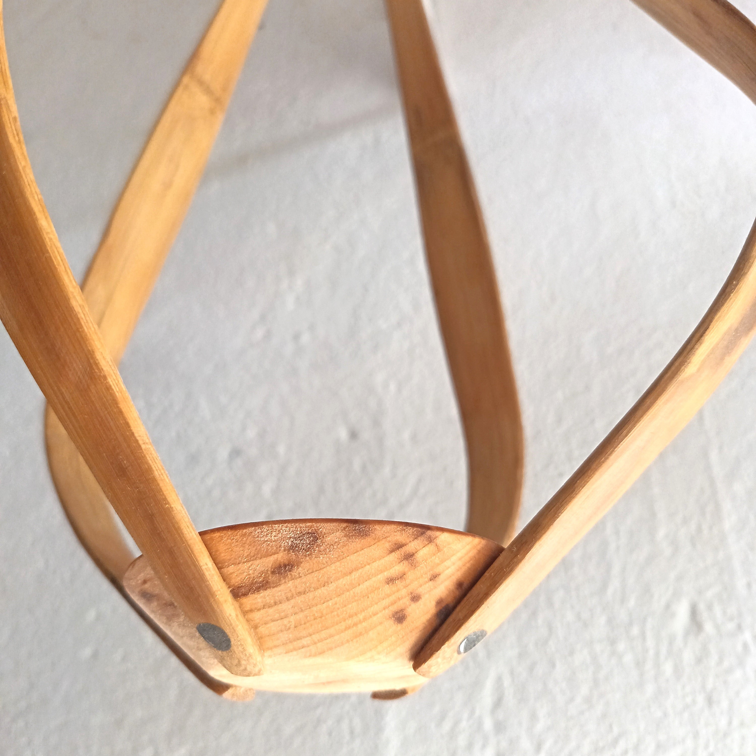 Suspension pour Plantes en Bambou et Bois Design - H45cm x L28cm - S031