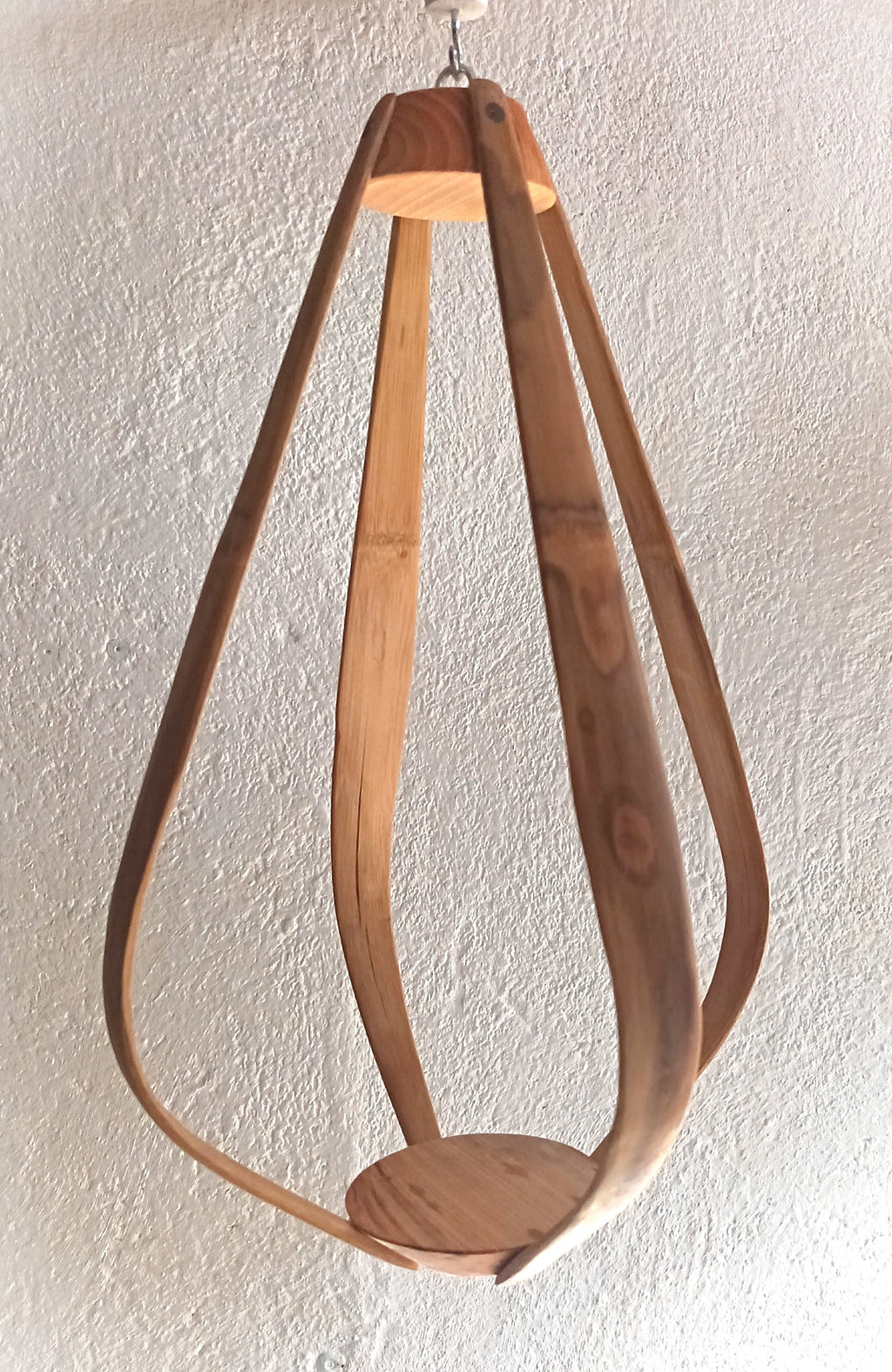 Suspension pour Plantes en Bambou et Bois Design - H45cm x L28cm - S031