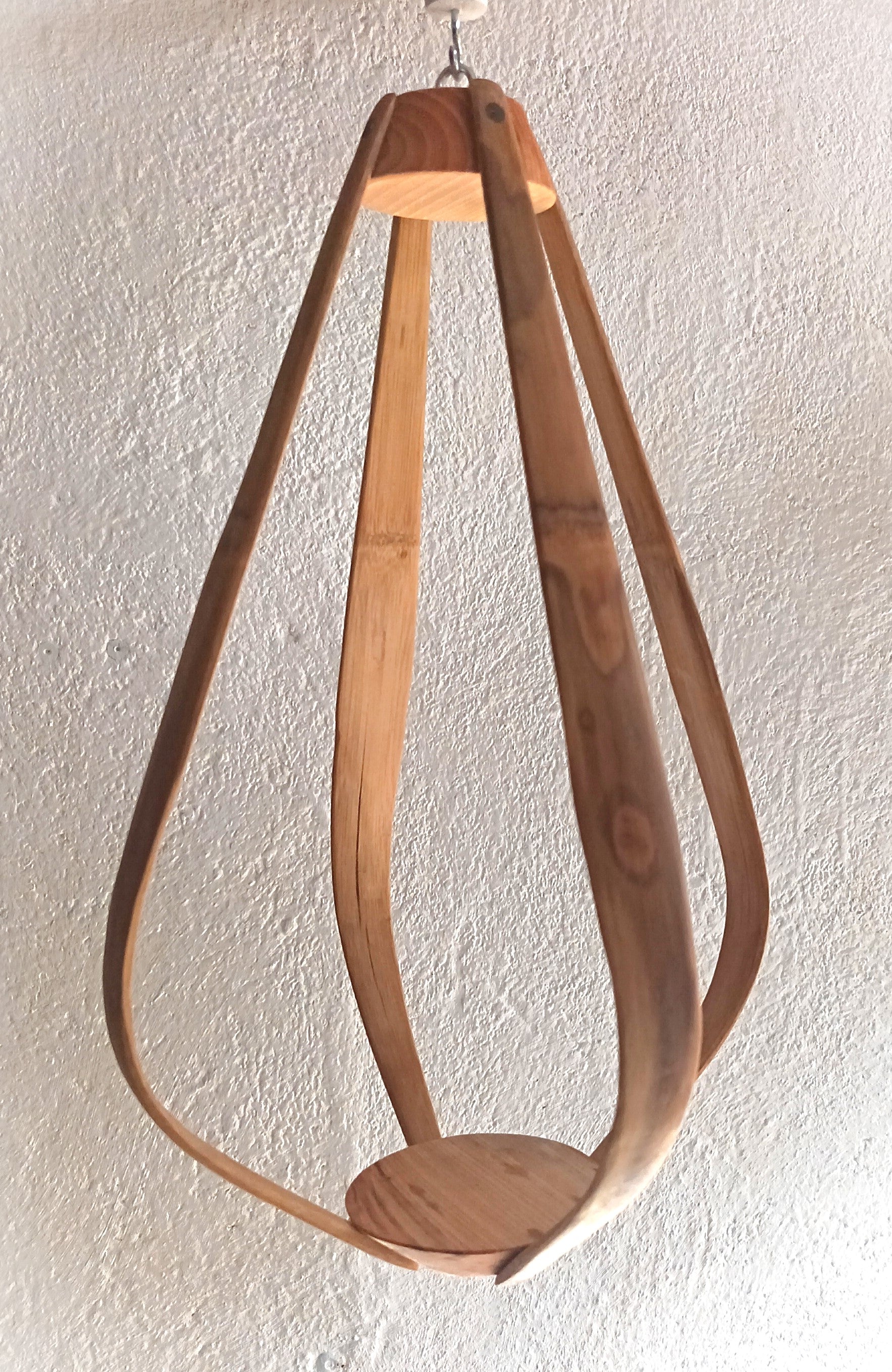 Suspension pour Plantes en Bambou et Bois Design - H45cm x L28cm - S031