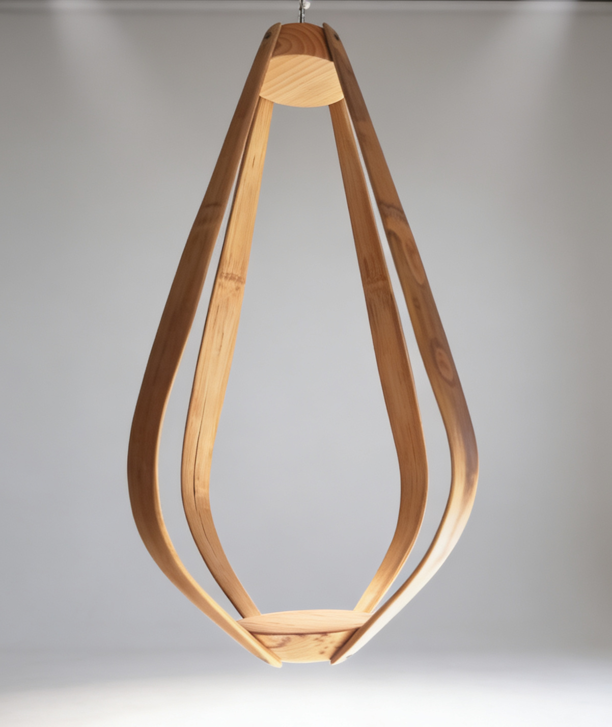Suspension pour Plantes en Bambou et Bois Design - H45cm x L28cm - S031 Souffle des Bois