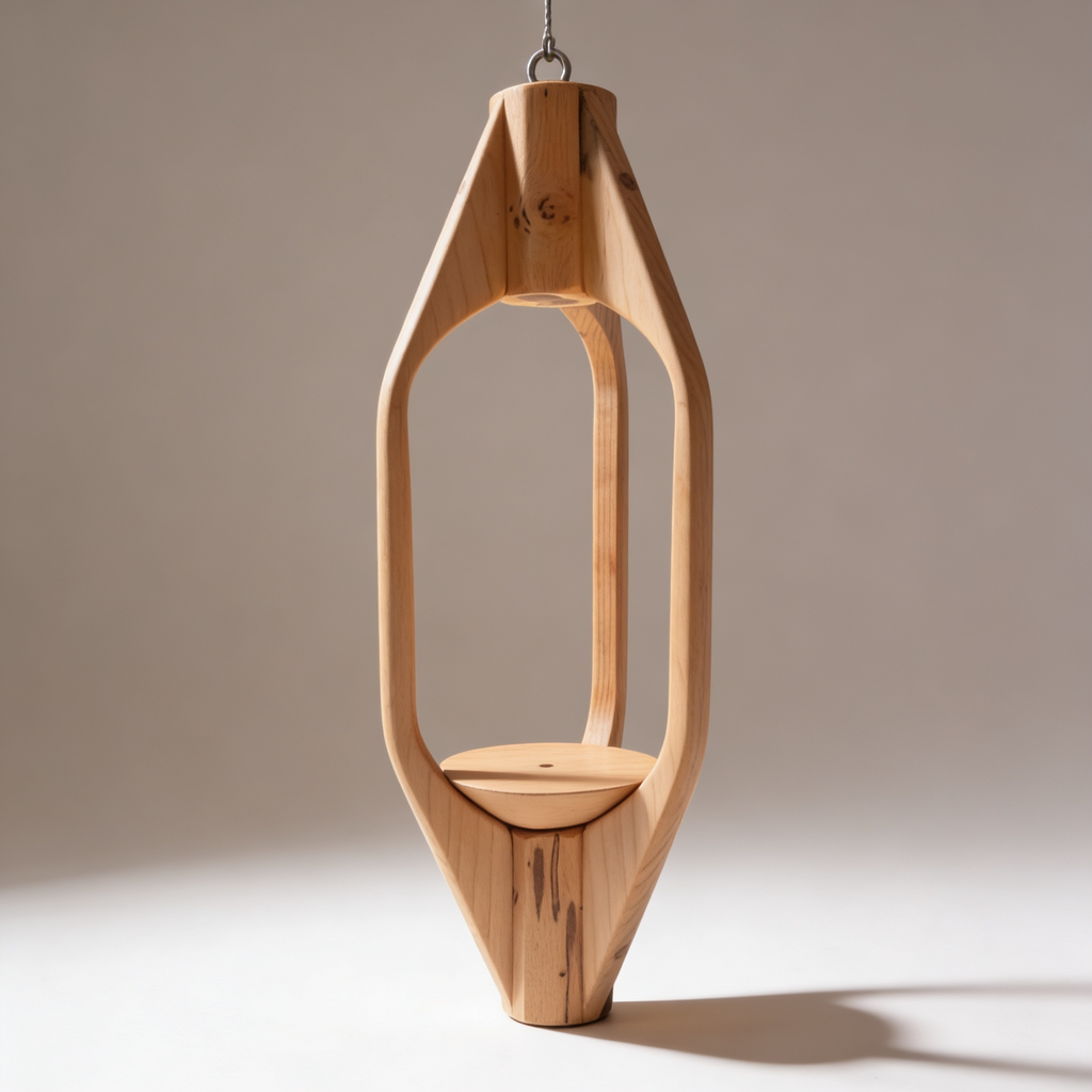 Suspension pour Plantes en Bois Design - H55cm x L20cm - S032 Souffle des Bois