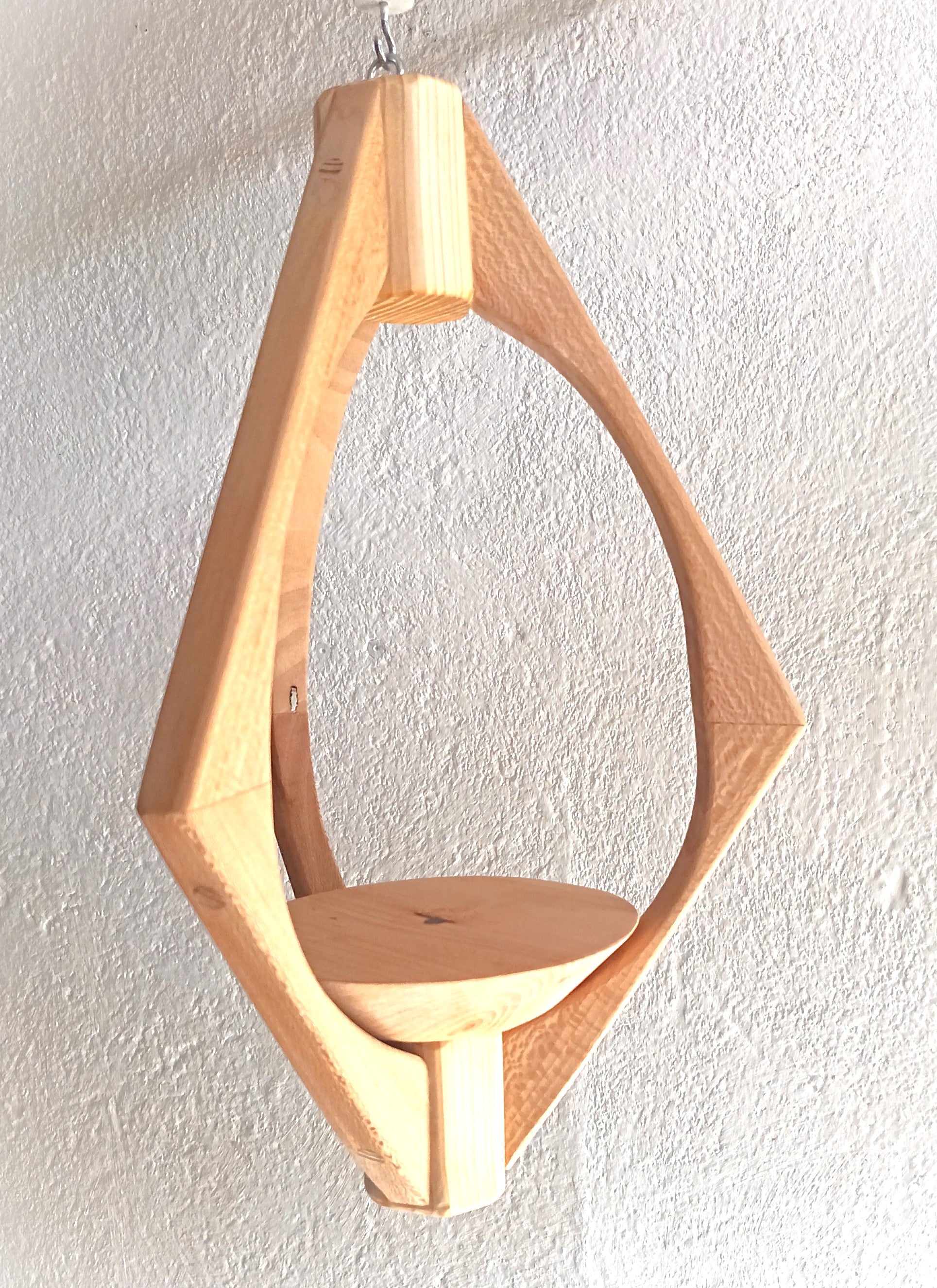 Suspension pour plantes en bois massif S033 – Design aérien (H43cmxL27cm)