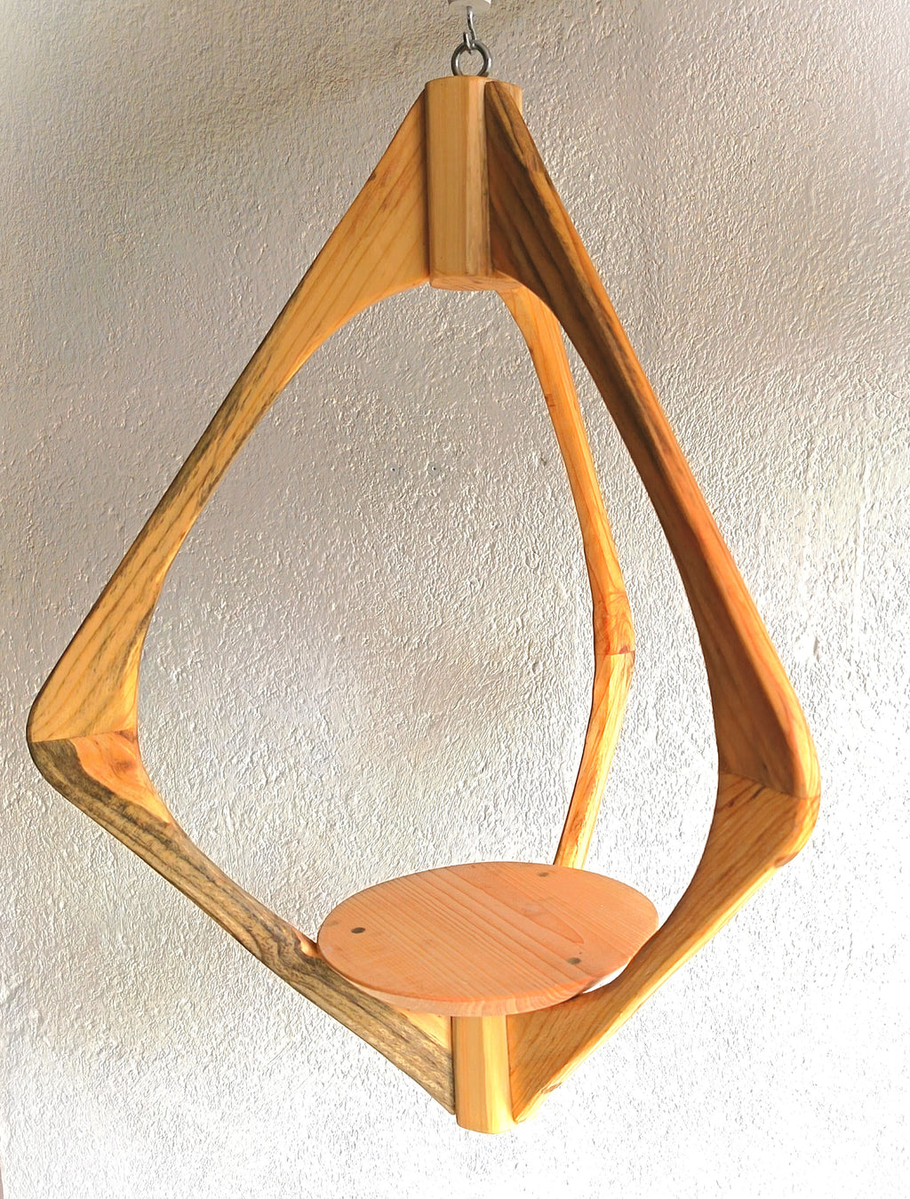 Suspension pour plantes en bois massif S035 - Design aérien - (H60cmxL42cm)