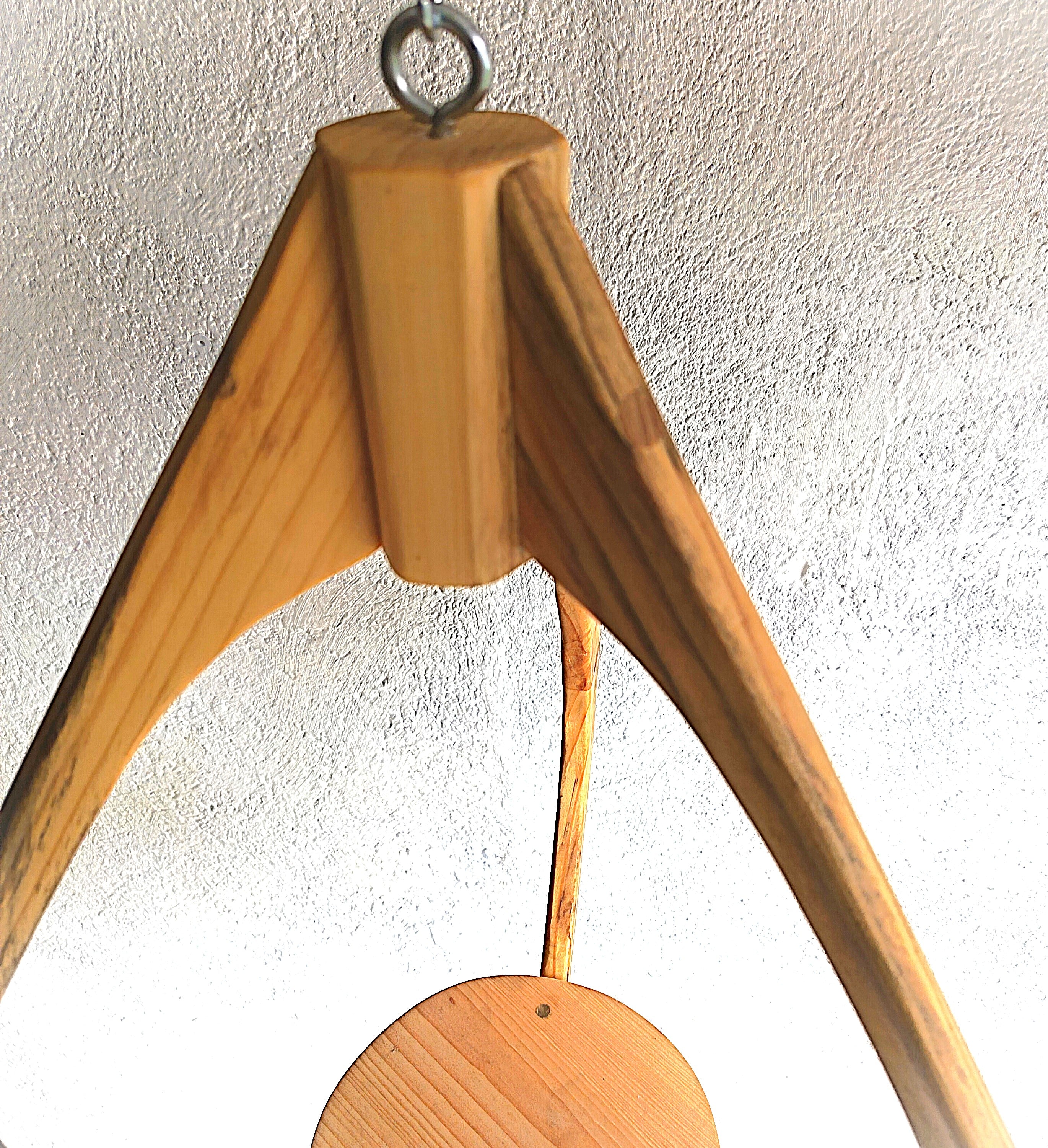 Suspension pour plantes en bois massif S035 - Design aérien - (H60cmxL42cm)