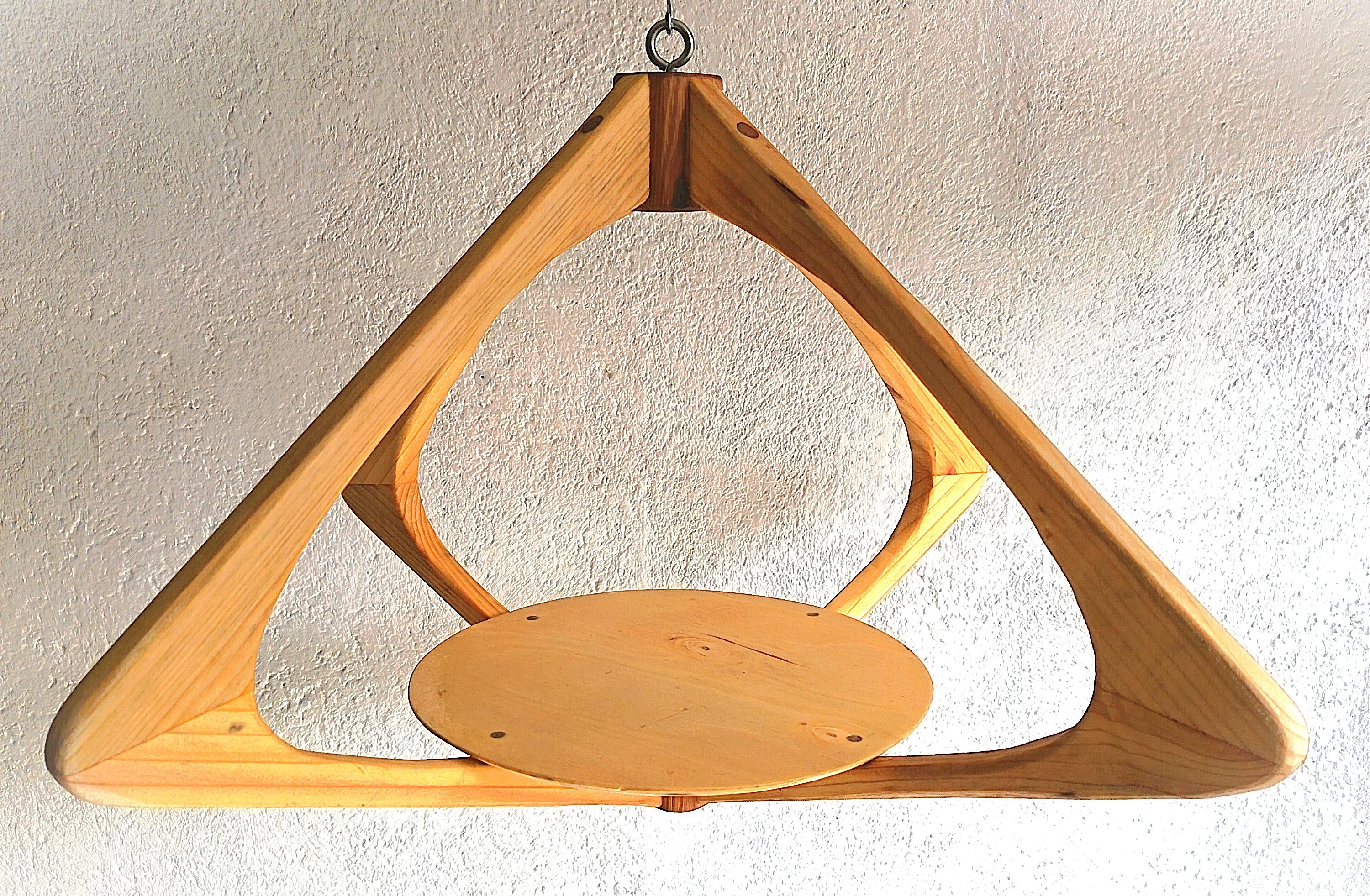 Suspension pour plantes en bois massif S036 - Design aérien - (H41cmxL65cm)