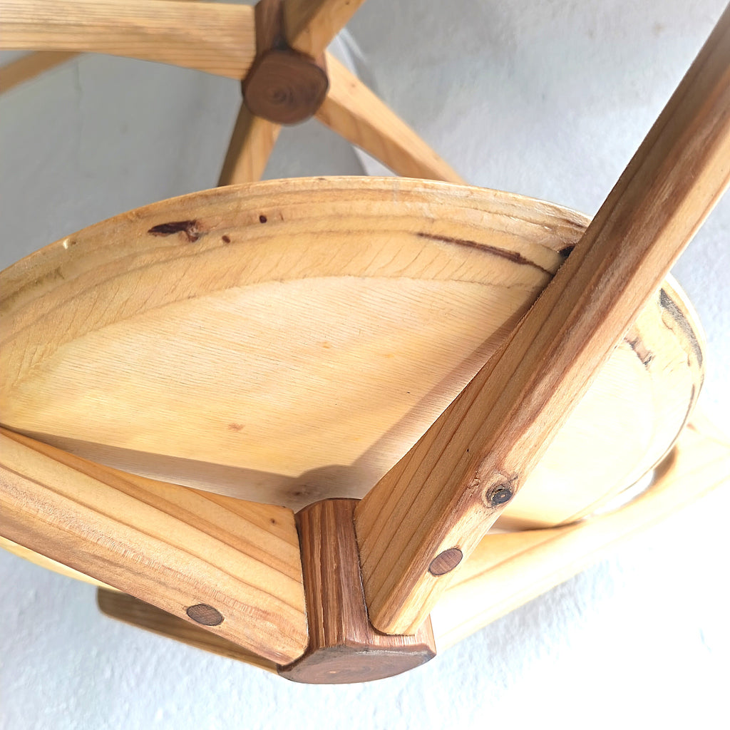 Suspension pour plantes en bois massif S036 - Design aérien - (H41cmxL65cm)