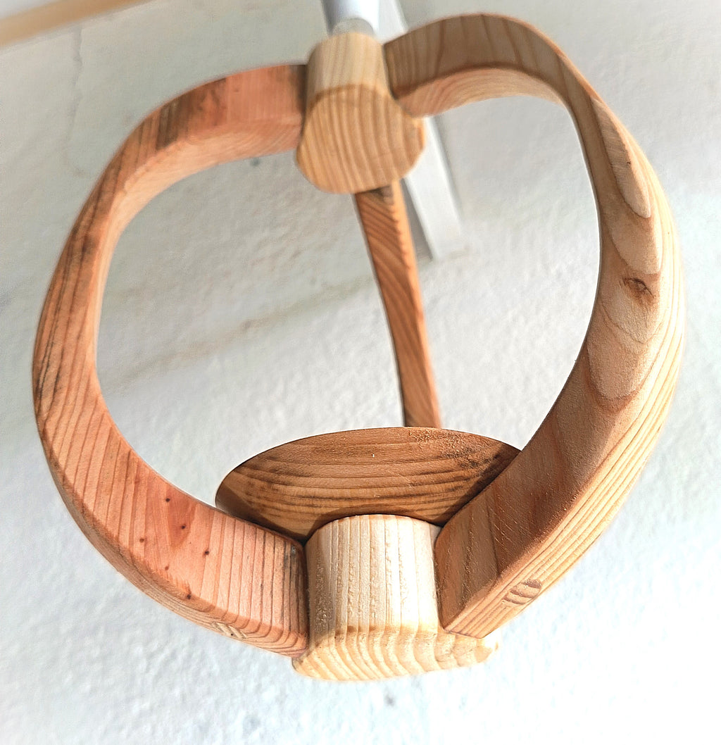 Suspension pour plantes en bois massif S037 - Design aérien - (H27cmxL18cm)