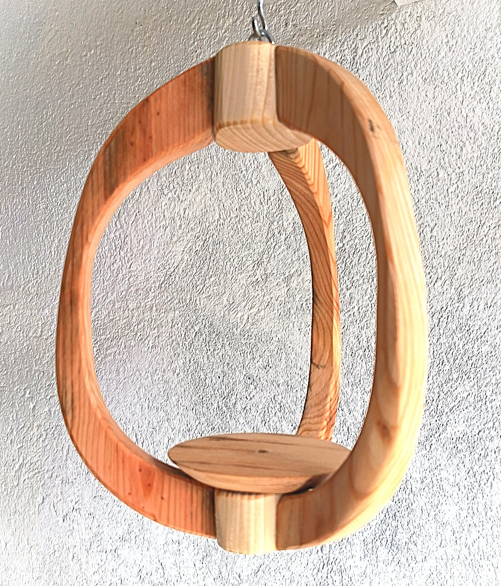 Suspension pour plantes en bois massif S037 - Design aérien - (H27cmxL18cm)