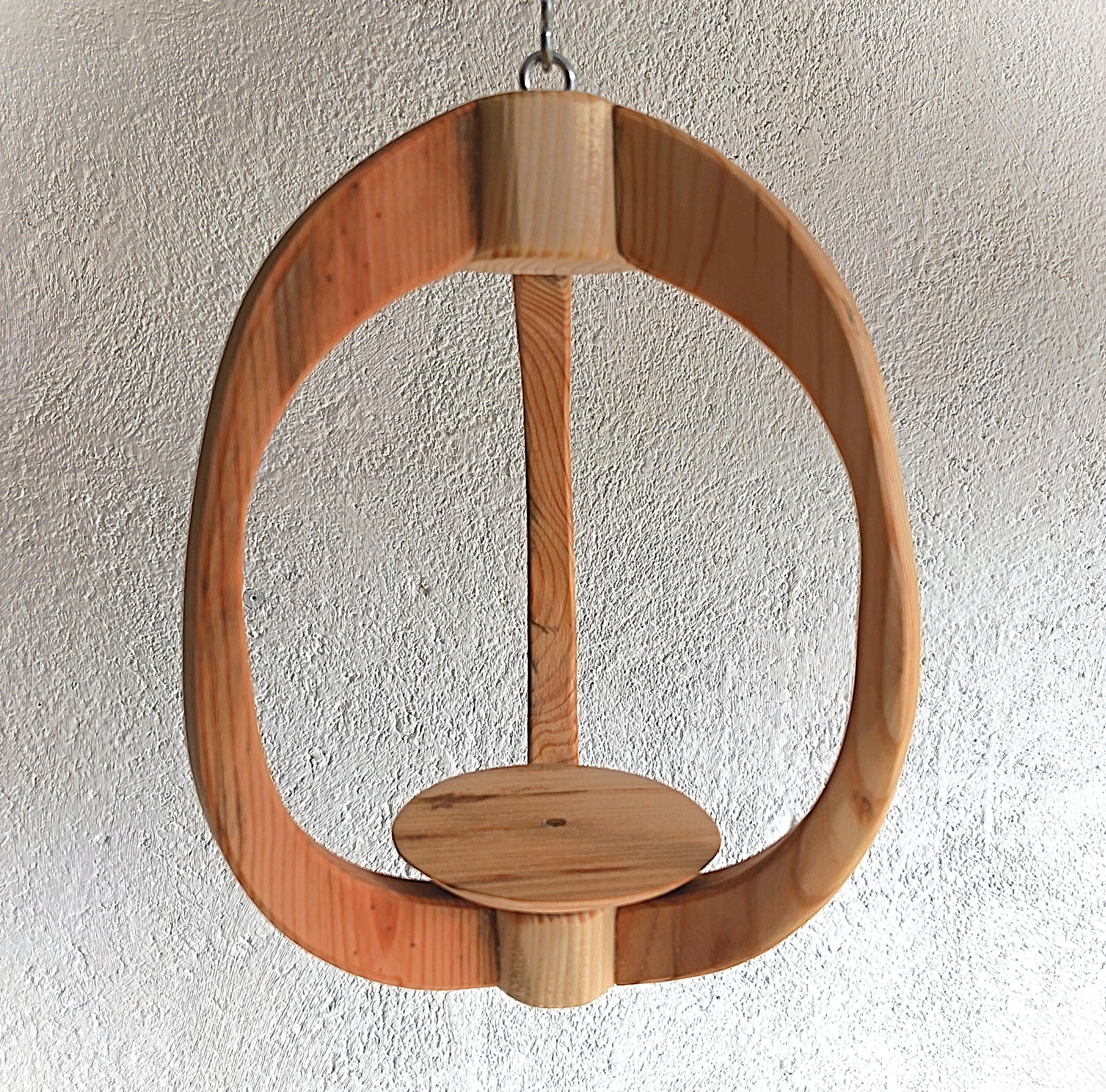 Suspension pour plantes en bois massif S037 - Design aérien - (H27cmxL18cm)