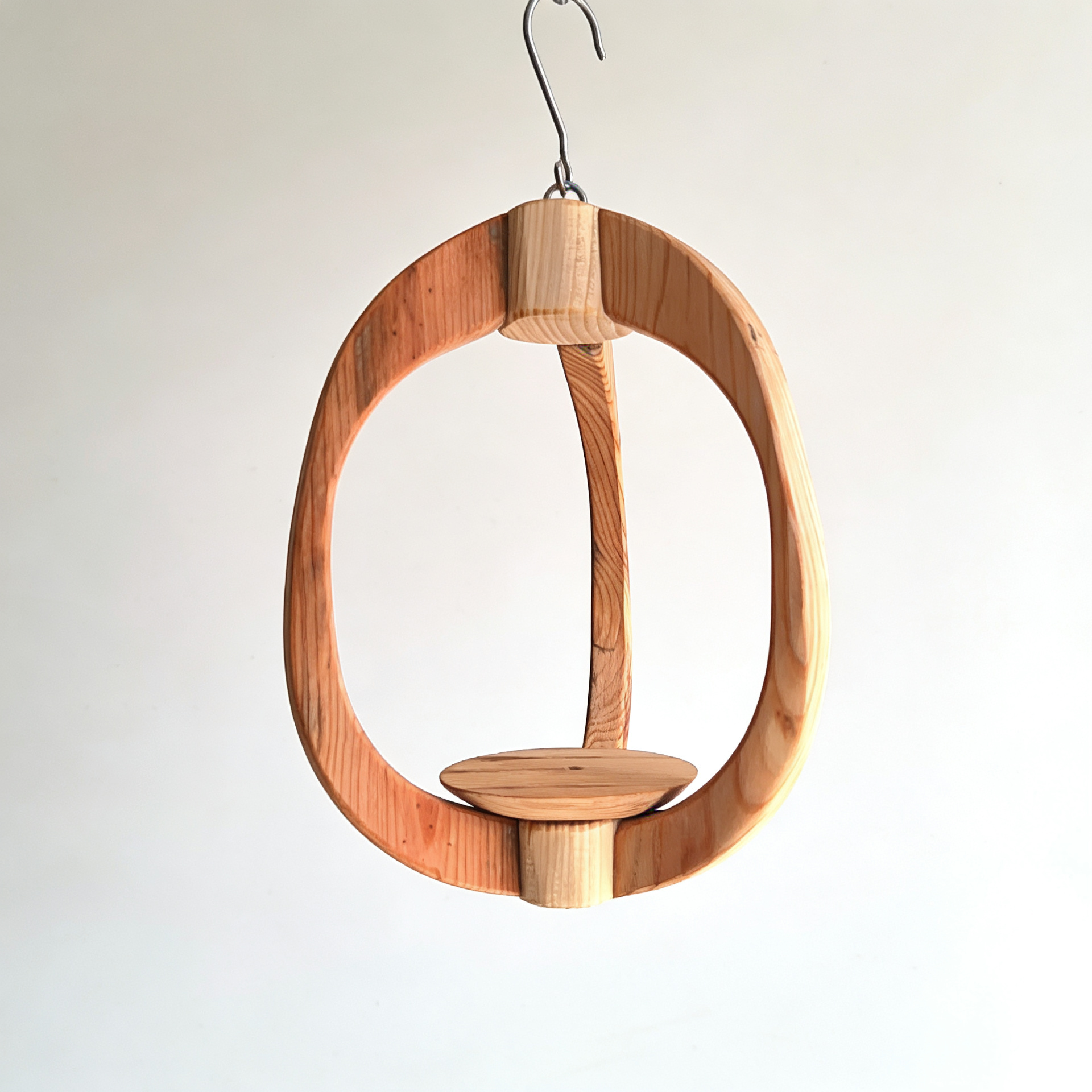 Suspension pour plantes en bois massif S037 - Design aérien - (H27cmxL18cm) Souffle des Bois