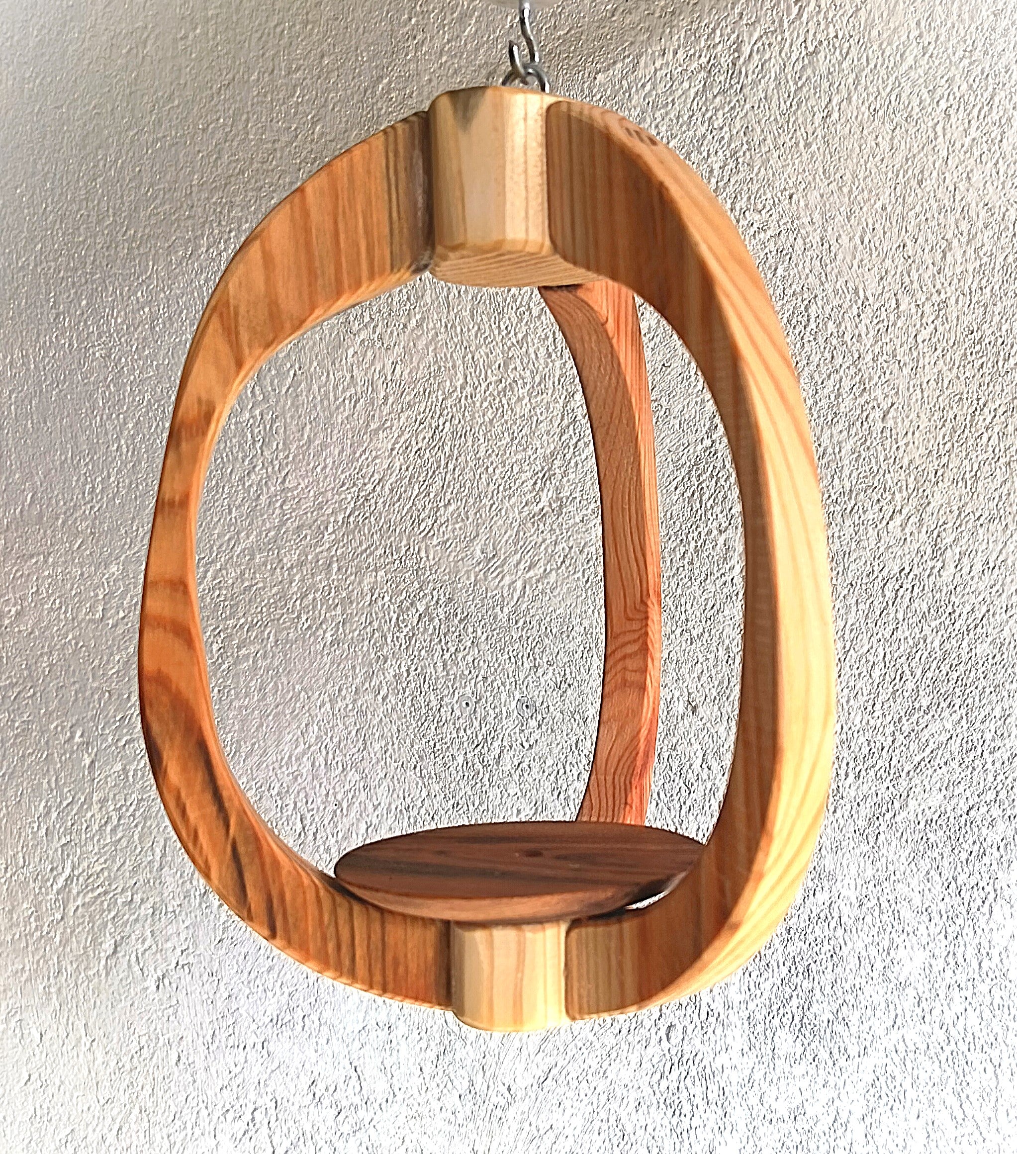 Suspension pour plantes en bois massif S038 - Design aérien - (H27cmxL19cm)