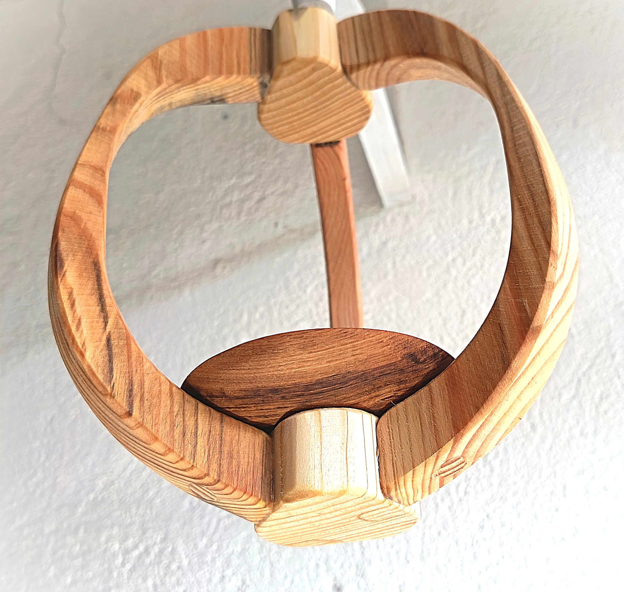 Suspension pour plantes en bois massif S038 - Design aérien - (H27cmxL19cm)