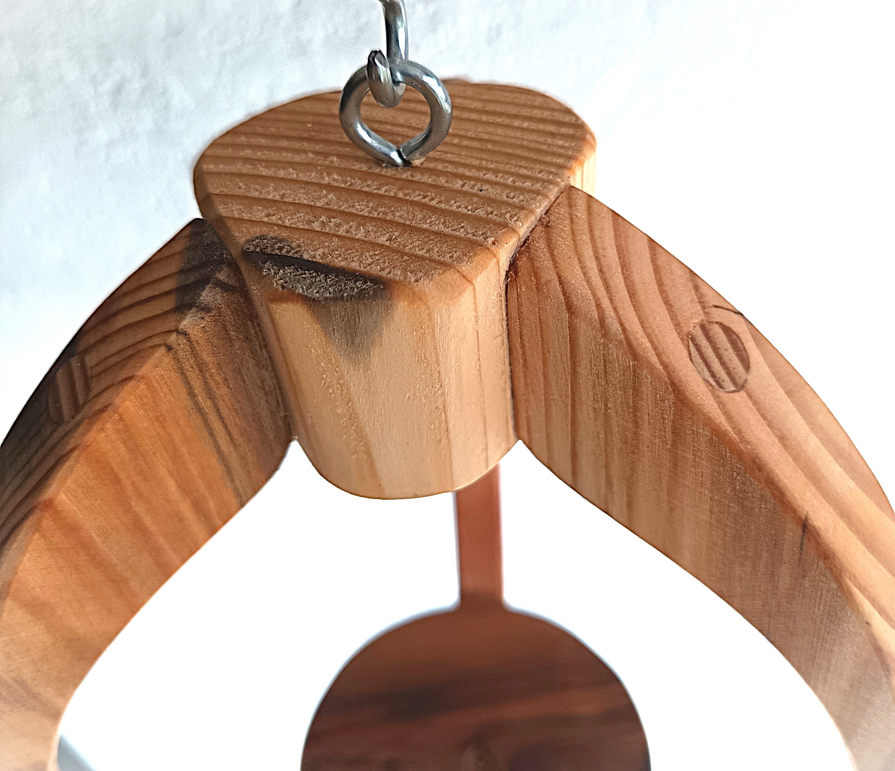 Suspension pour plantes en bois massif S038 - Design aérien - (H27cmxL19cm)