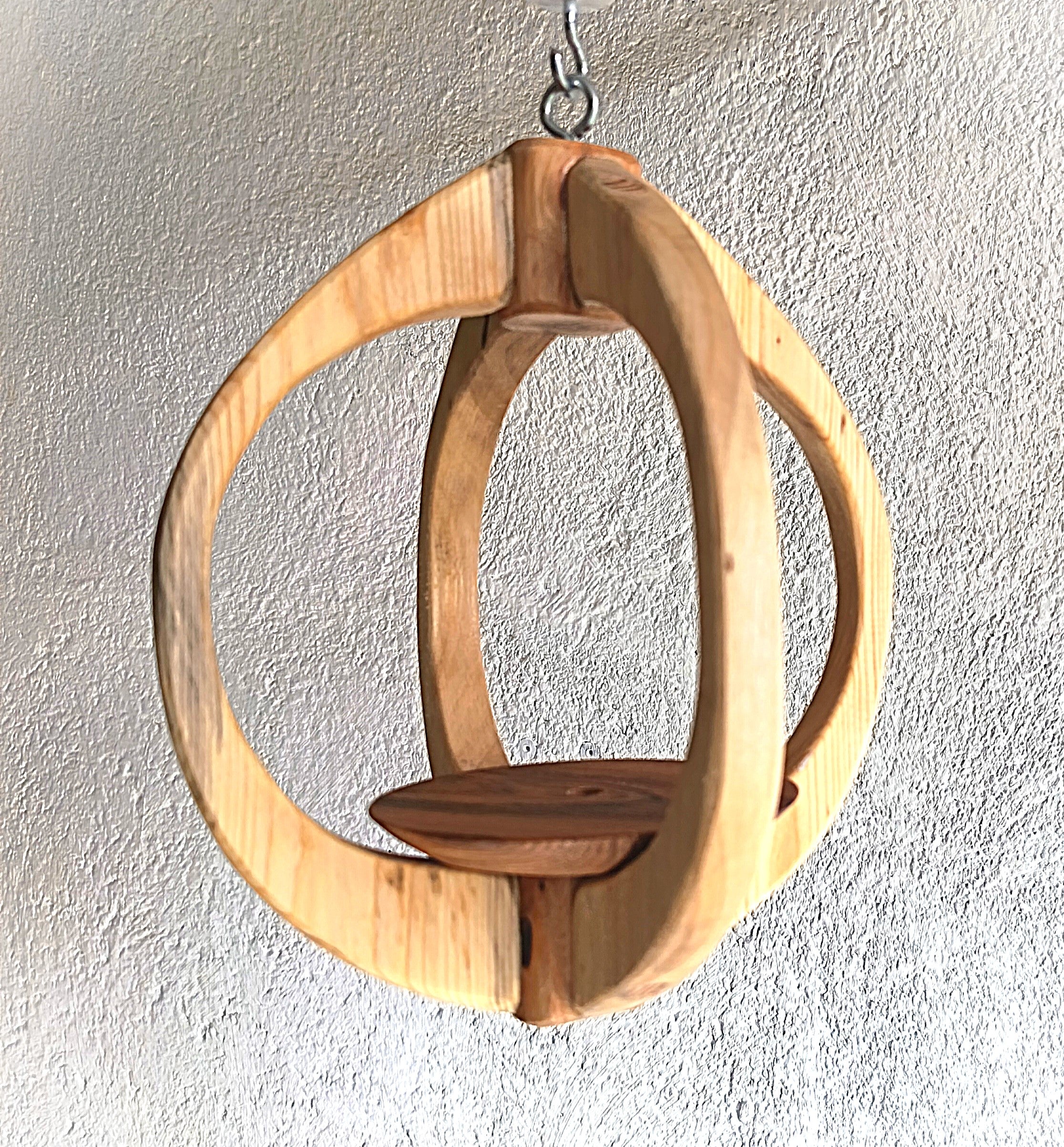 Suspension pour plantes en bois massif S039 - Design aérien - (H23cmxL19cm)