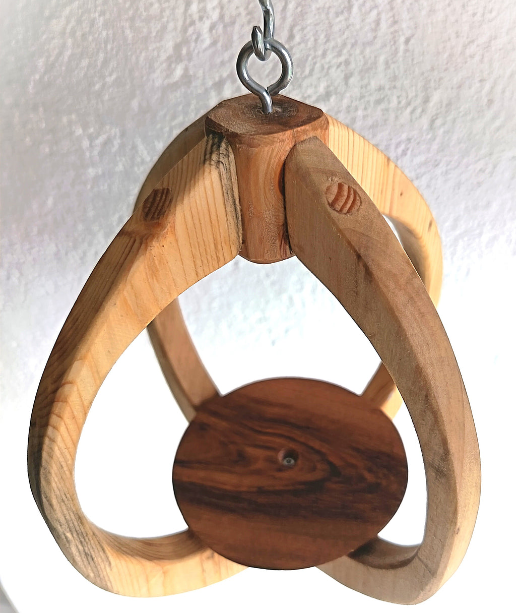 Suspension pour plantes en bois massif S039 - Design aérien - (H23cmxL19cm)